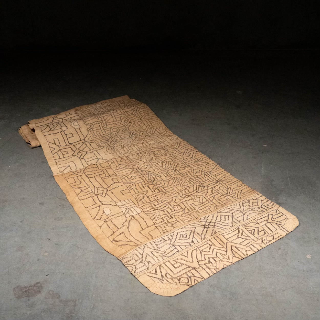 Antique Kuba Cloth Tapestry Wall Decor