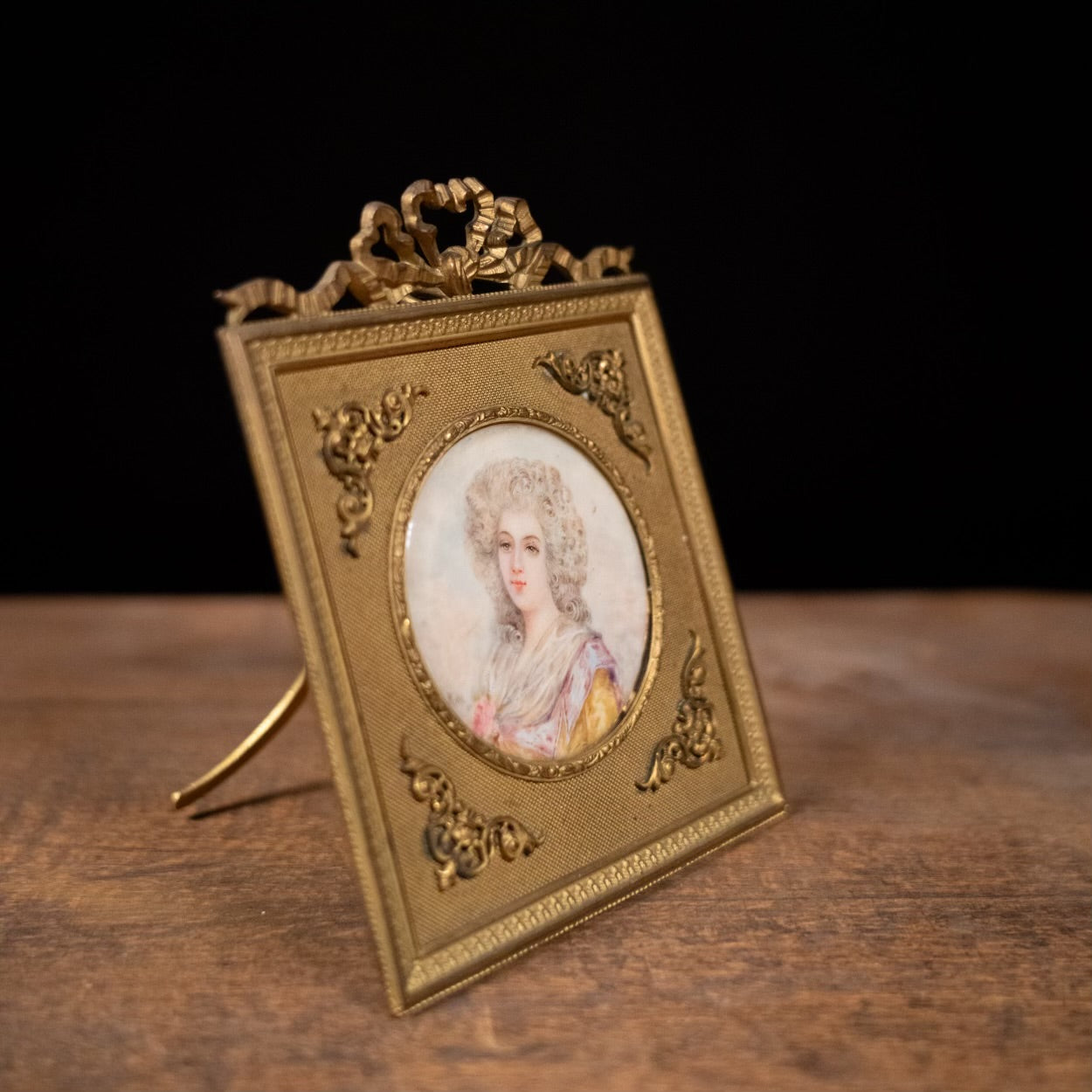 19th Century French Miniature Bronze Portrait