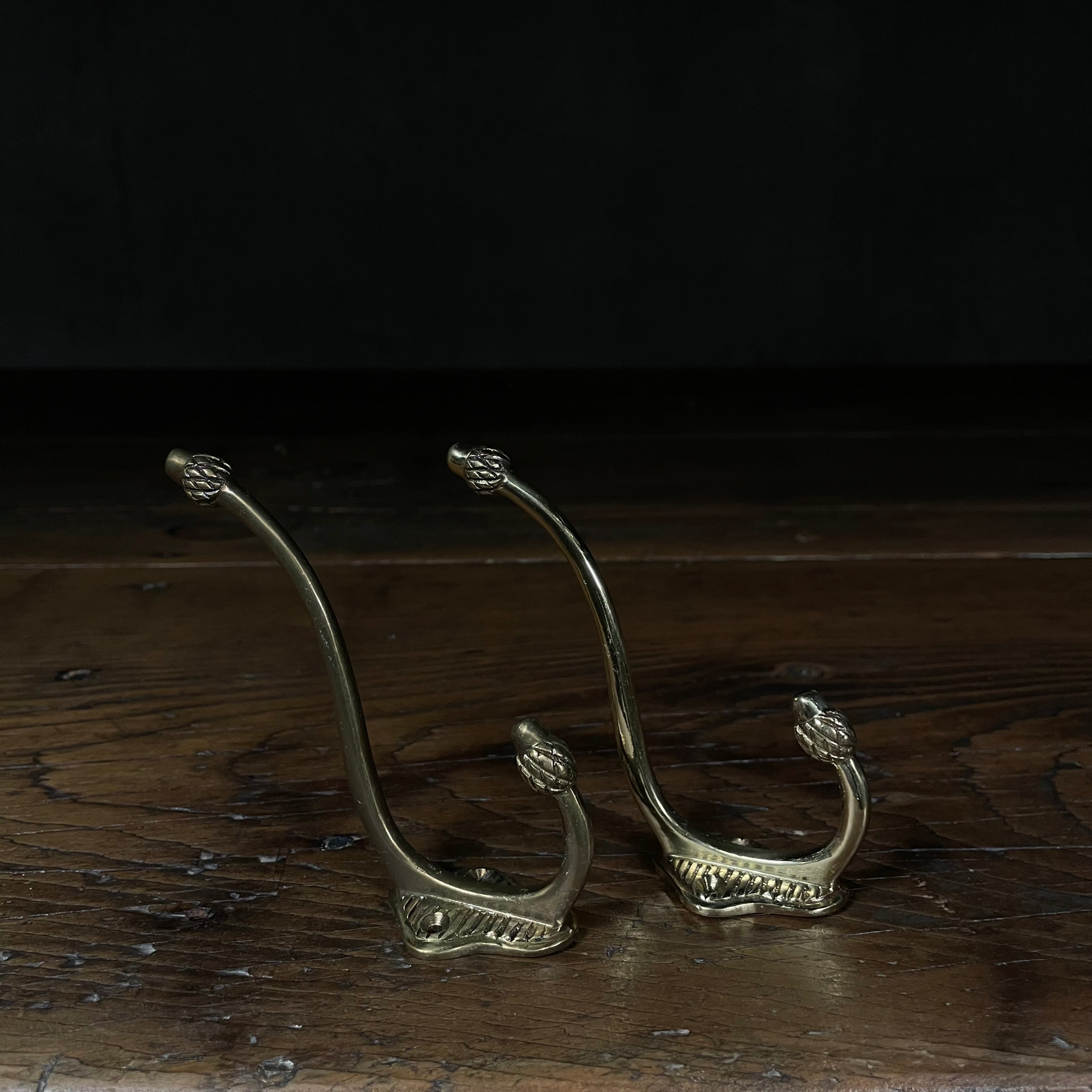 1930 Pair Brass Hooks
