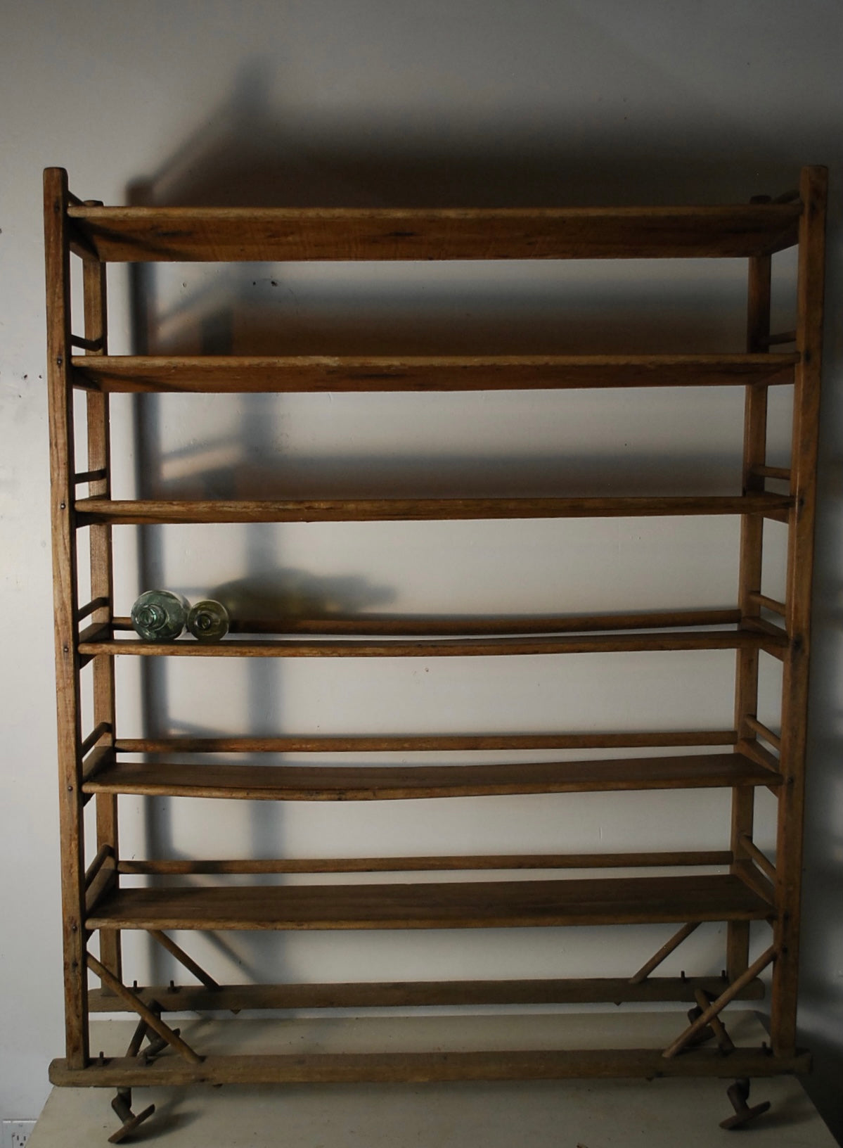 19th c Wooden Shoe rack | Scott Landon Antiques and Interiors.