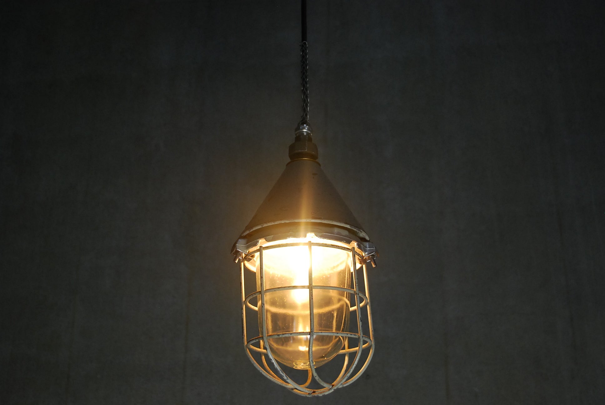 1930-40 European Industrial Cage lights | Scott Landon Antiques and Interiors.
