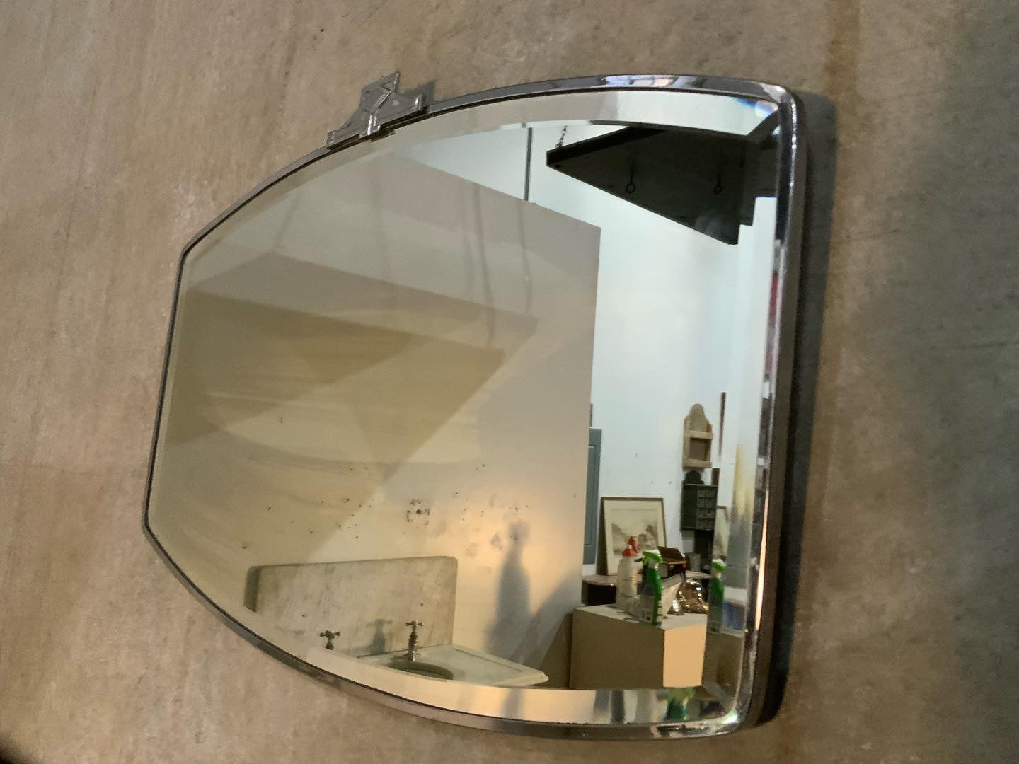 1930 Artdeco bevelled framed wall mirror | Scott Landon Antiques and Interiors.