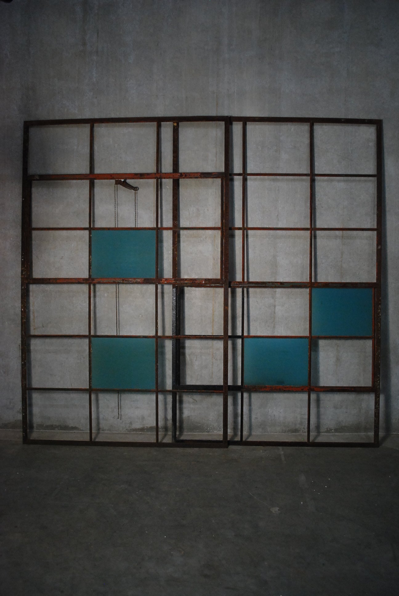 1910 large steel Factory Windows | Scott Landon Antiques and Interiors.