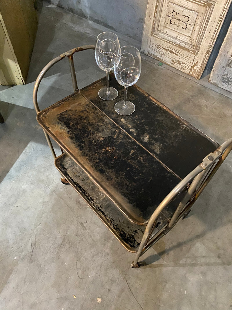 Vintage Folding BAR Cart Rolling Cart Versa-Table by Karoff Originals | Scott Landon Antiques and Interiors.