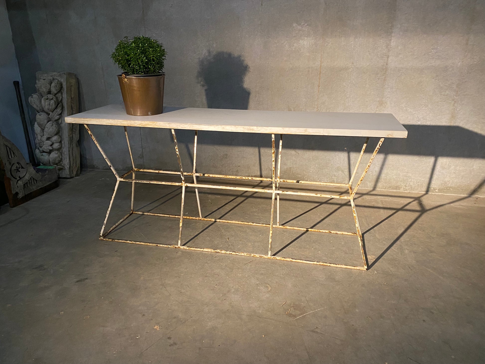 1940 Iron exterior garden table | Scott Landon Antiques and Interiors.