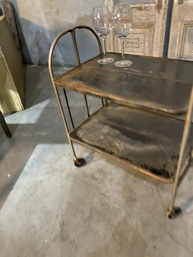 Vintage Folding BAR Cart Rolling Cart Versa-Table by Karoff Originals | Scott Landon Antiques and Interiors.