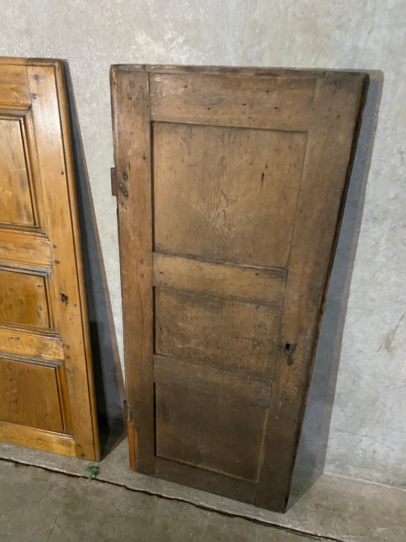 C 1800 pair of QUEBEC. PINE Armoire doos | Scott Landon Antiques and Interiors.
