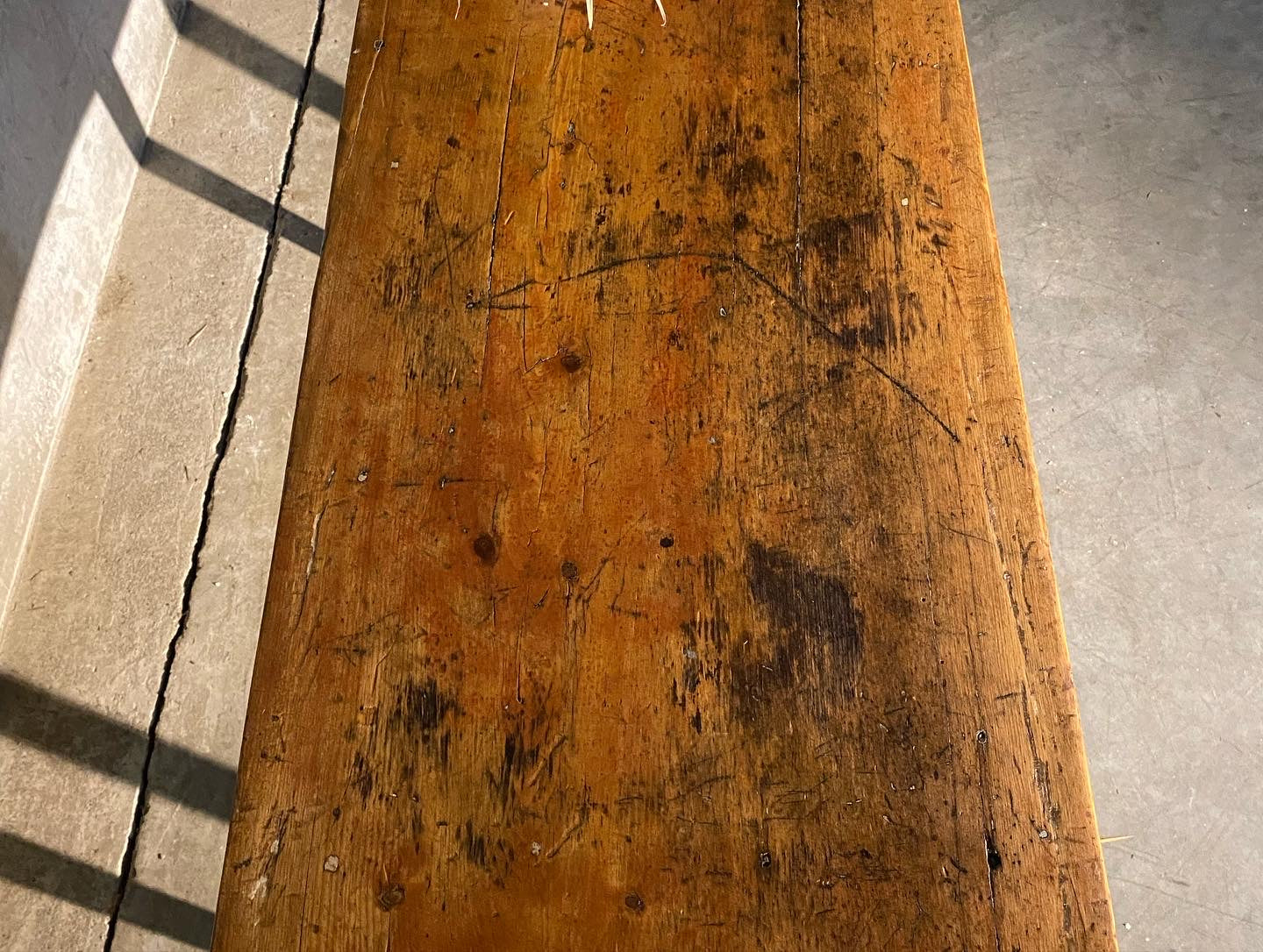 1840 Pine Country Server In original paint | Scott Landon Antiques and Interiors.