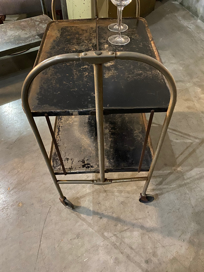 Vintage Folding BAR Cart Rolling Cart Versa-Table by Karoff Originals | Scott Landon Antiques and Interiors.