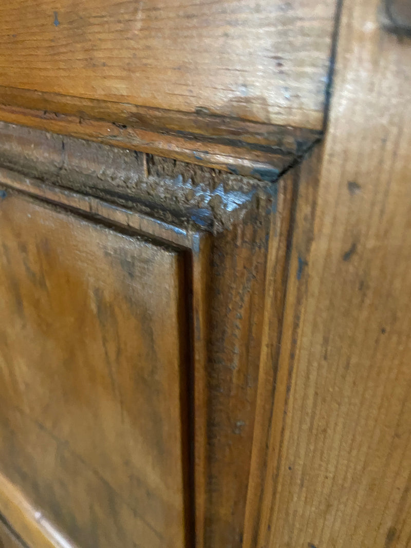 C 1800 pair of QUEBEC. PINE Armoire doos | Scott Landon Antiques and Interiors.