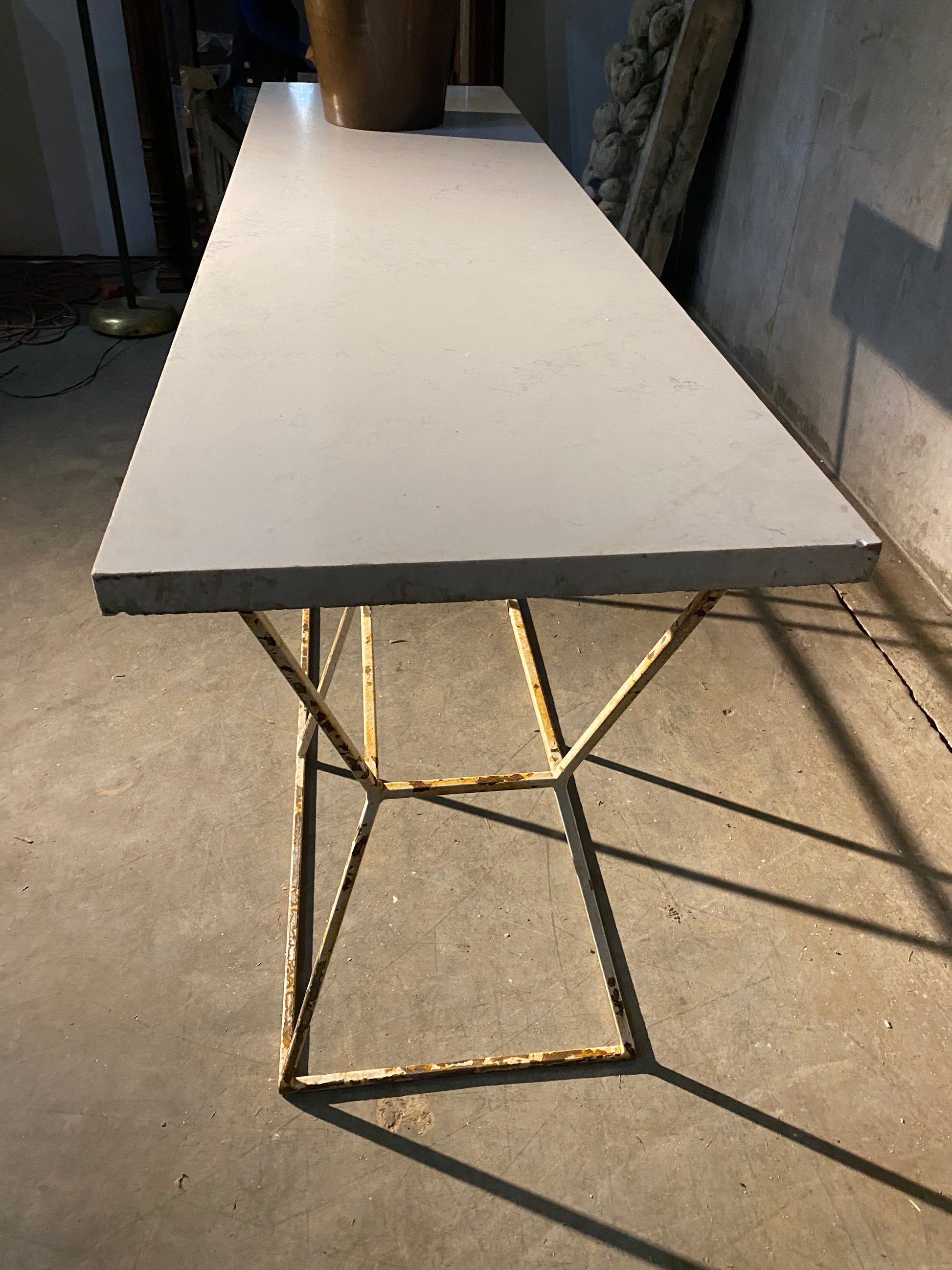 1940 Iron exterior garden table | Scott Landon Antiques and Interiors.