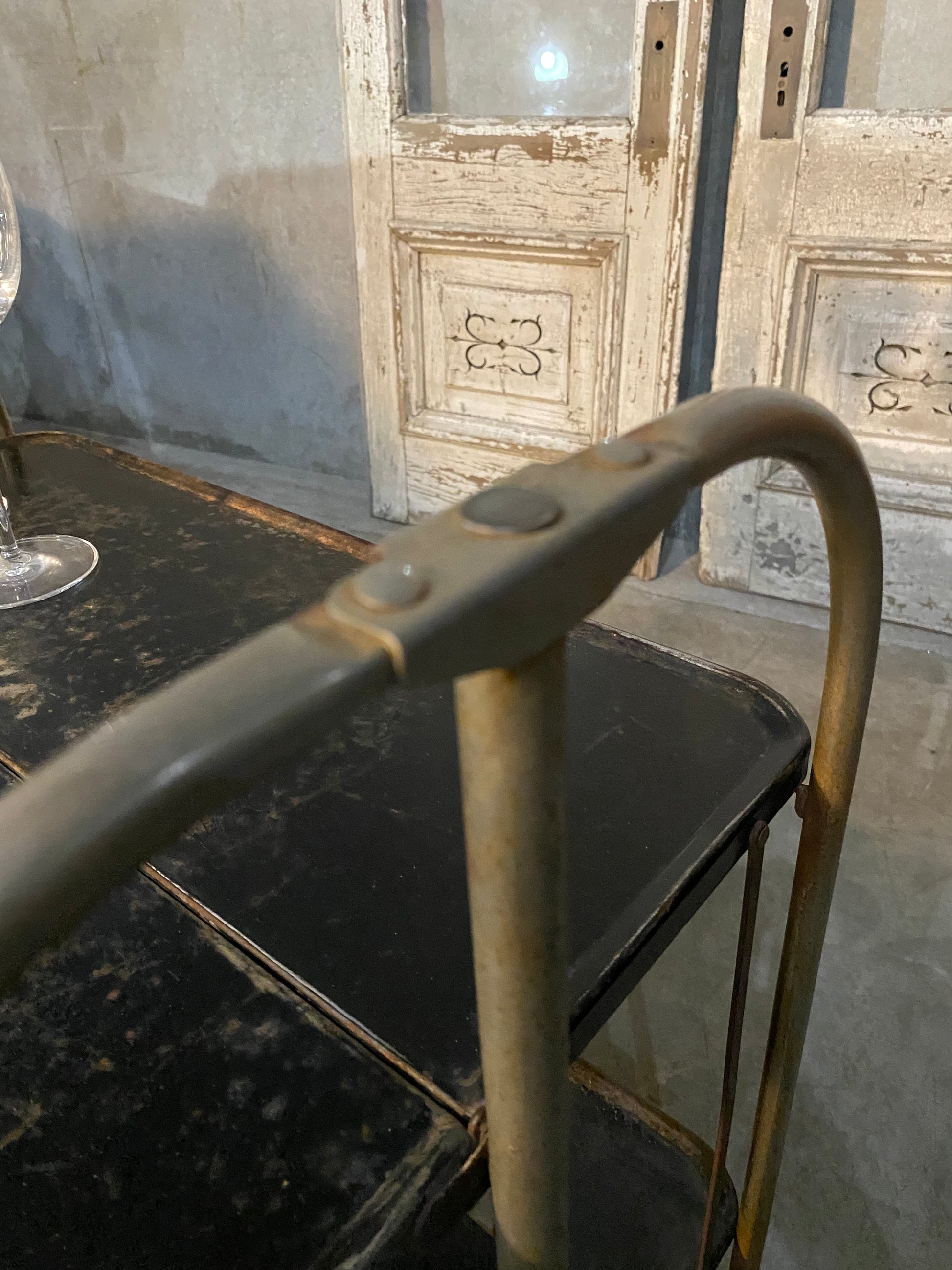 Vintage Folding BAR Cart Rolling Cart Versa-Table by Karoff Originals | Scott Landon Antiques and Interiors.