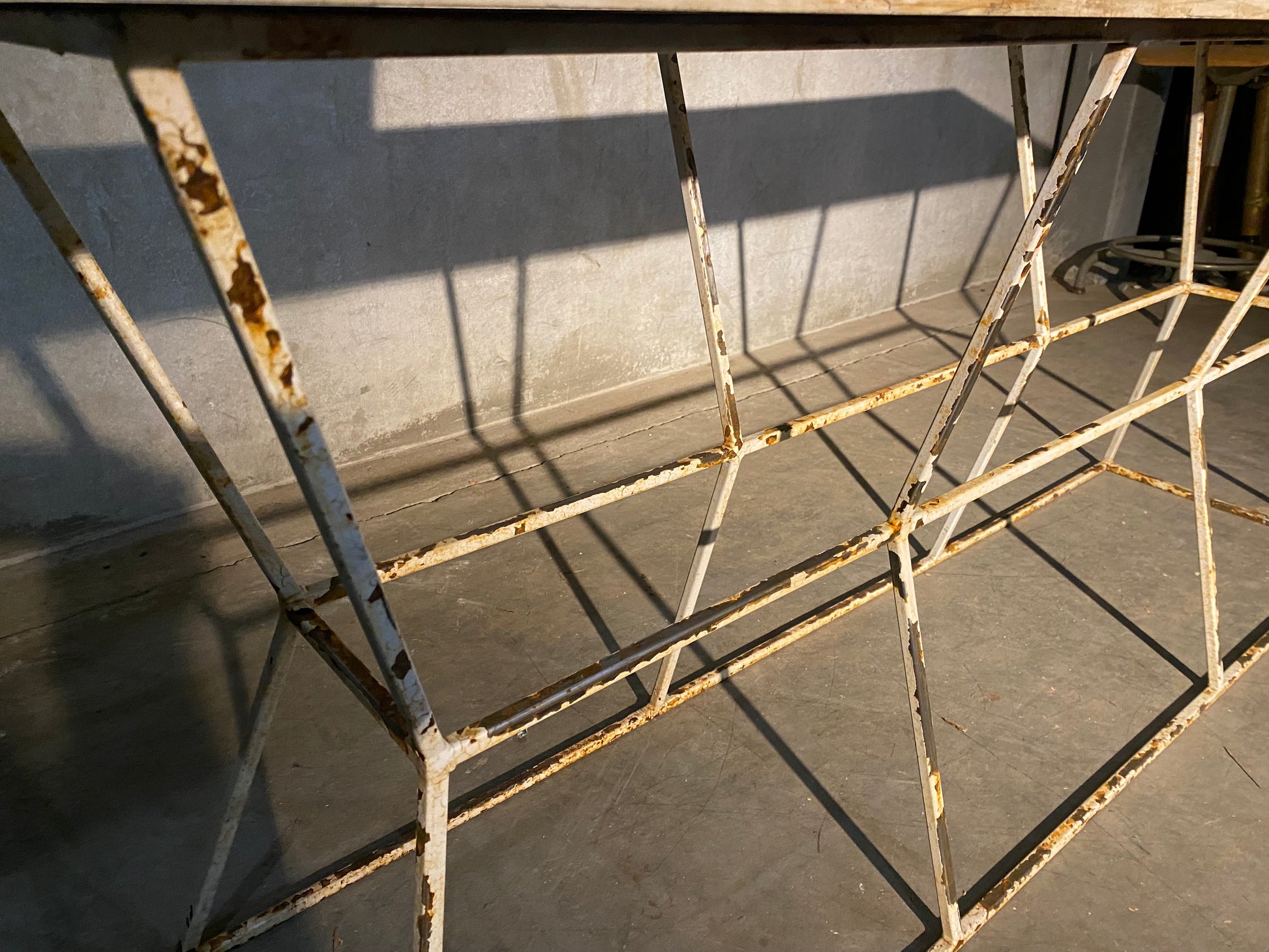 1940 Iron exterior garden table | Scott Landon Antiques and Interiors.