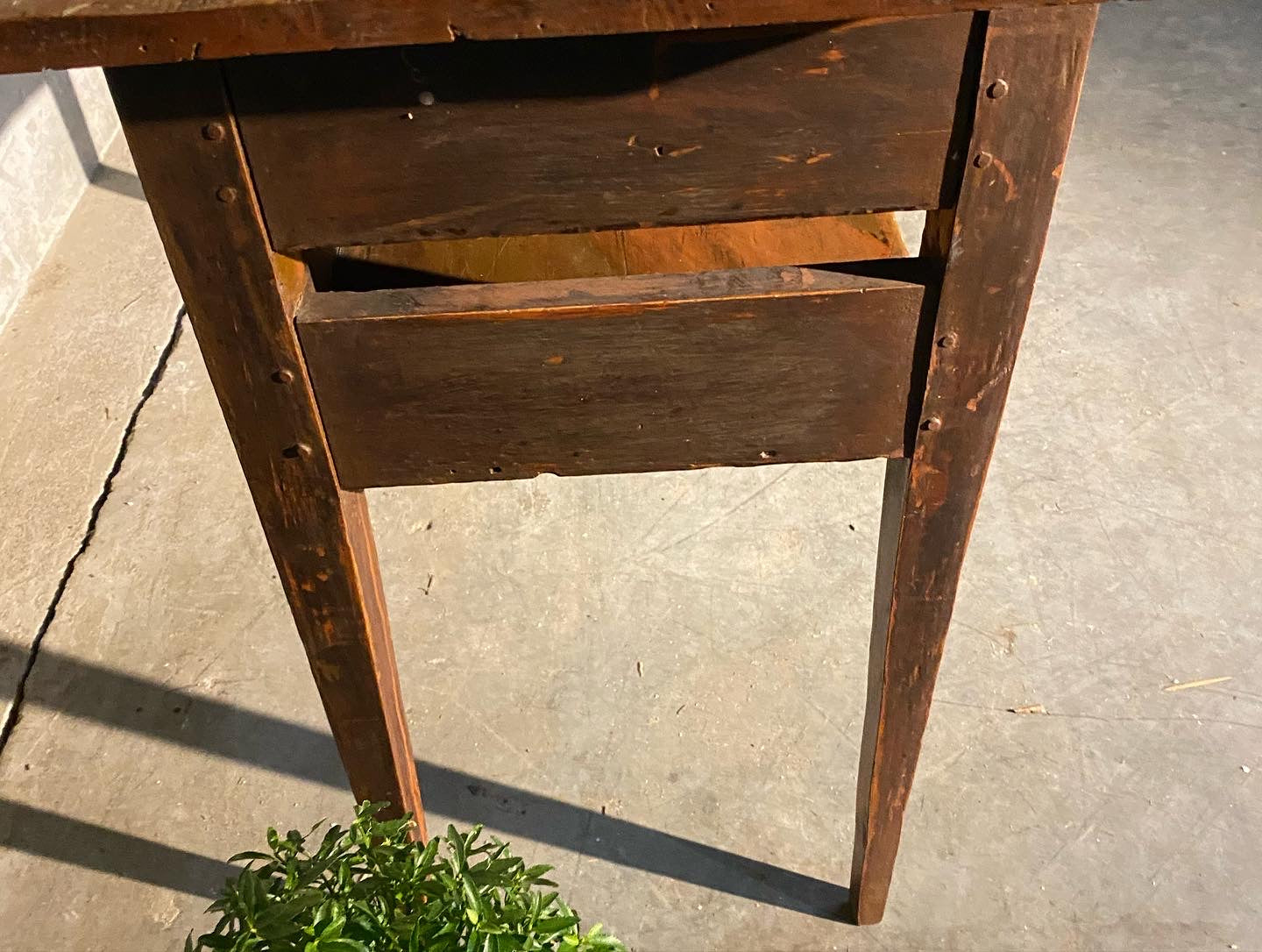 1840 Pine Country Server In original paint | Scott Landon Antiques and Interiors.