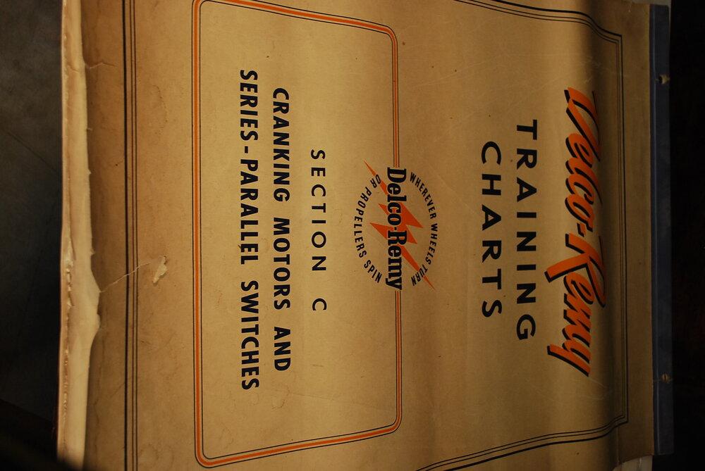 1950 Automotive training Charts | Scott Landon Antiques and Interiors.