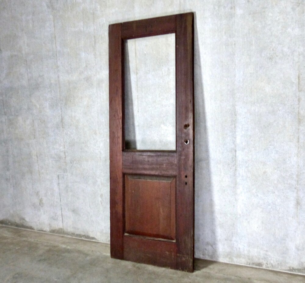 Circa 1890 Solid Fir Single Raised Panel Door | Scott Landon Antiques and Interiors.