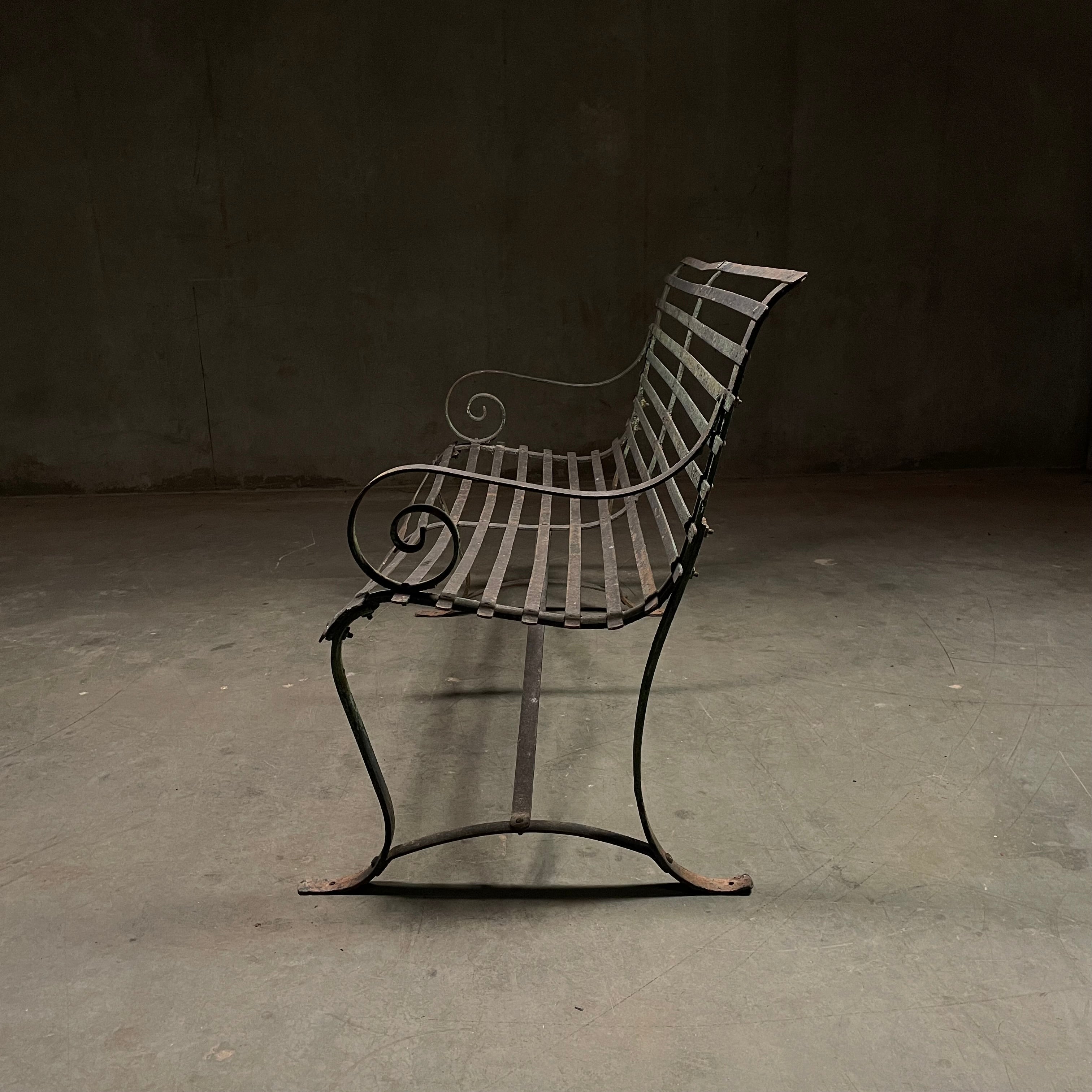 1910 Iron Garden Bench by STEWART Iron Works