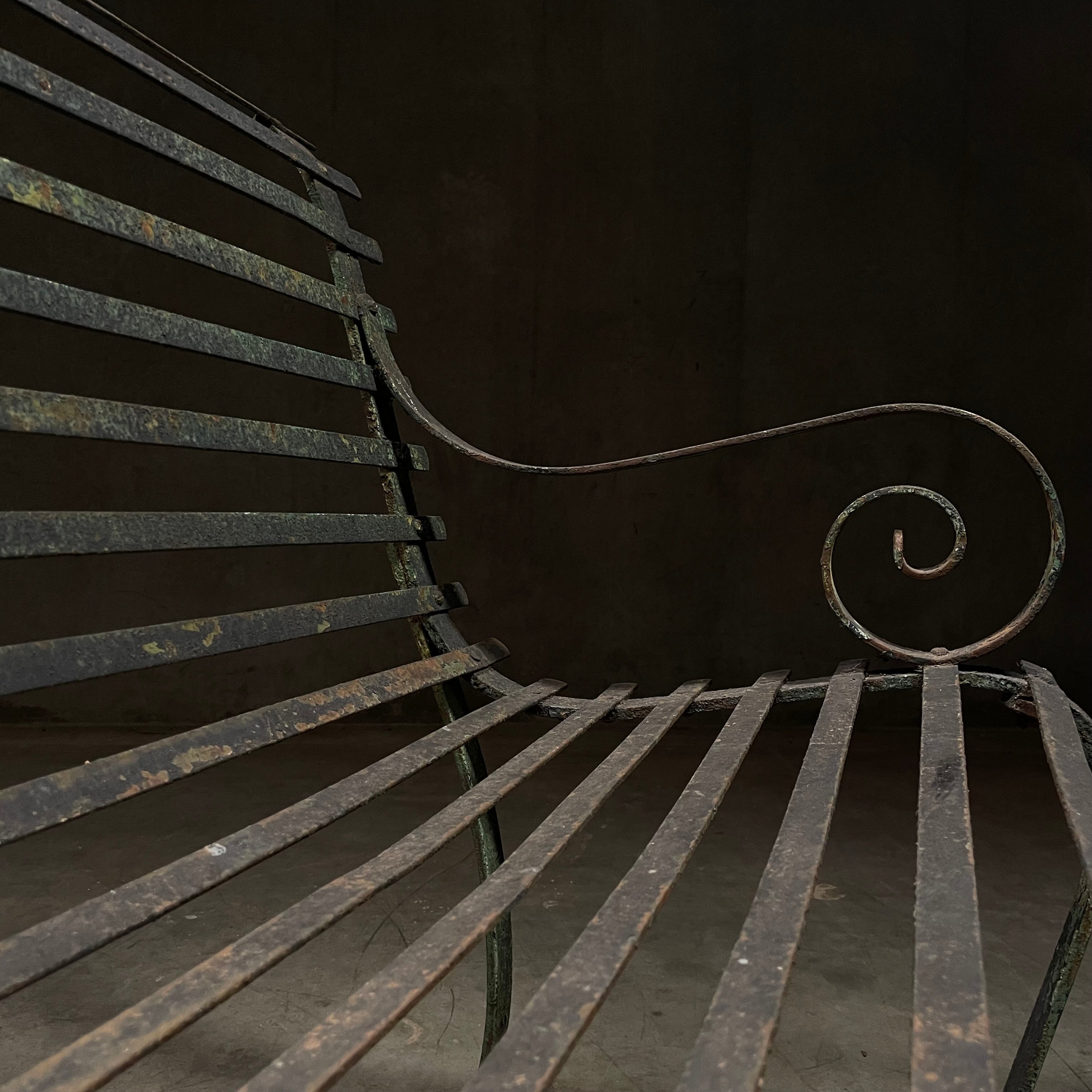 1910 Iron Garden Bench by STEWART Iron Works