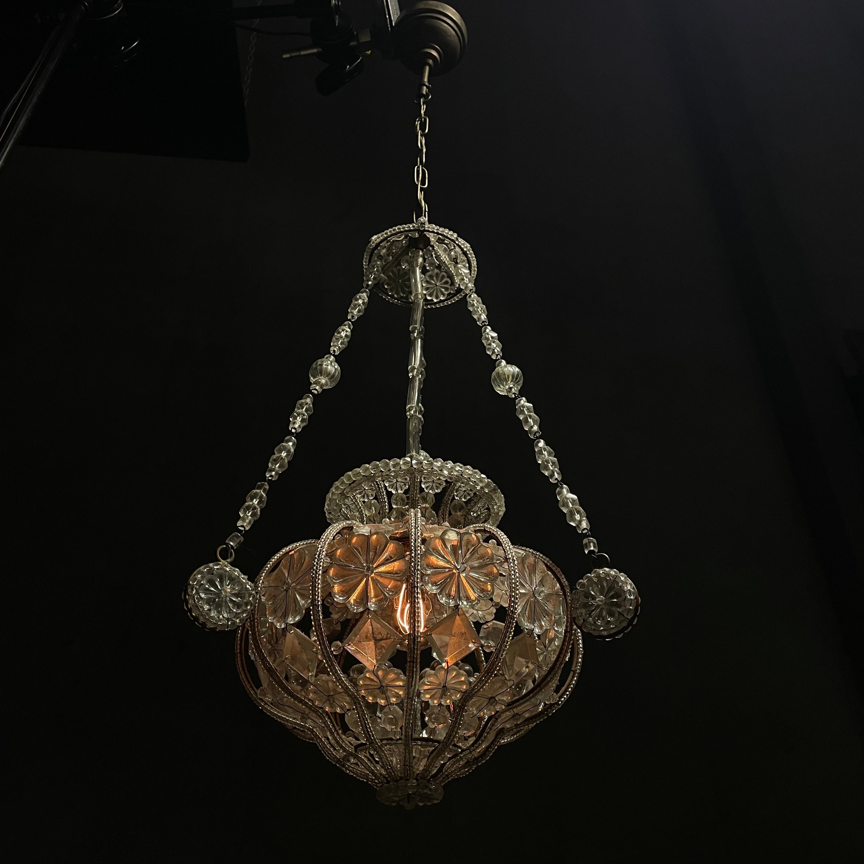 1930 Italian Crystal Chandelier