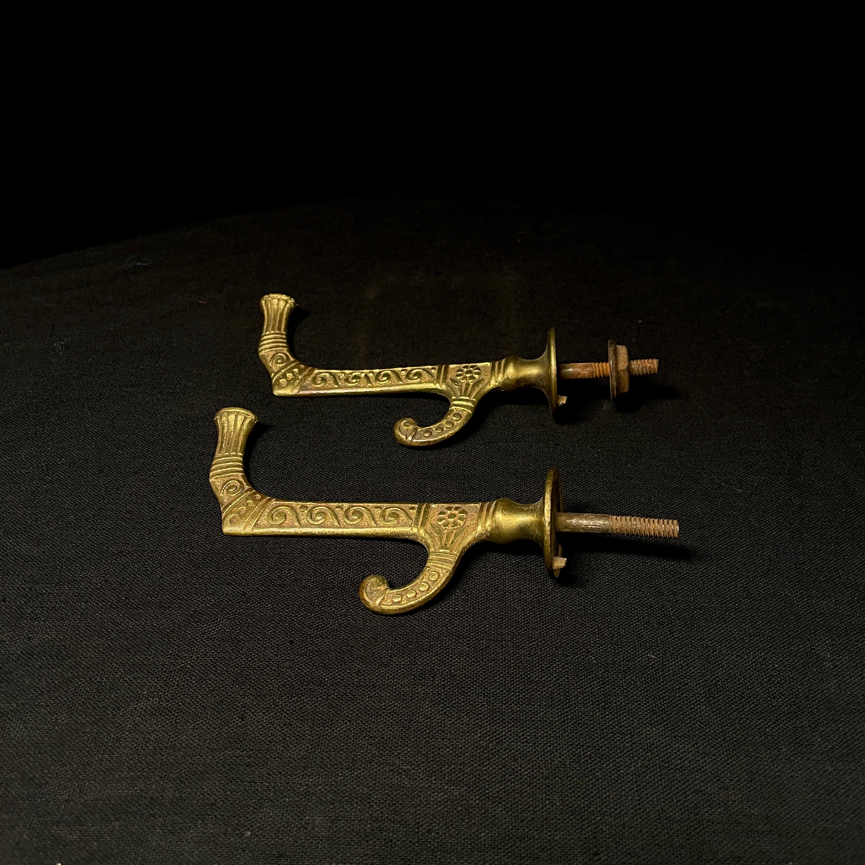 1920 Decorative Brass coat Hooks