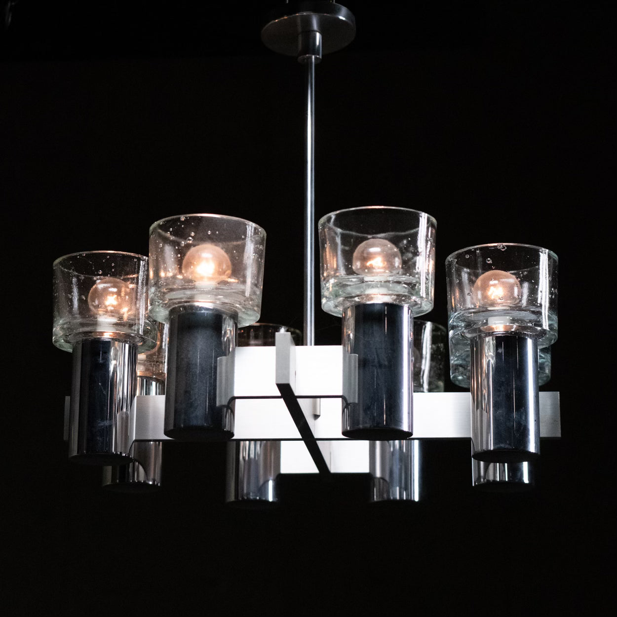 1970 Sciolari MCM Italian chandelier for Lightolier