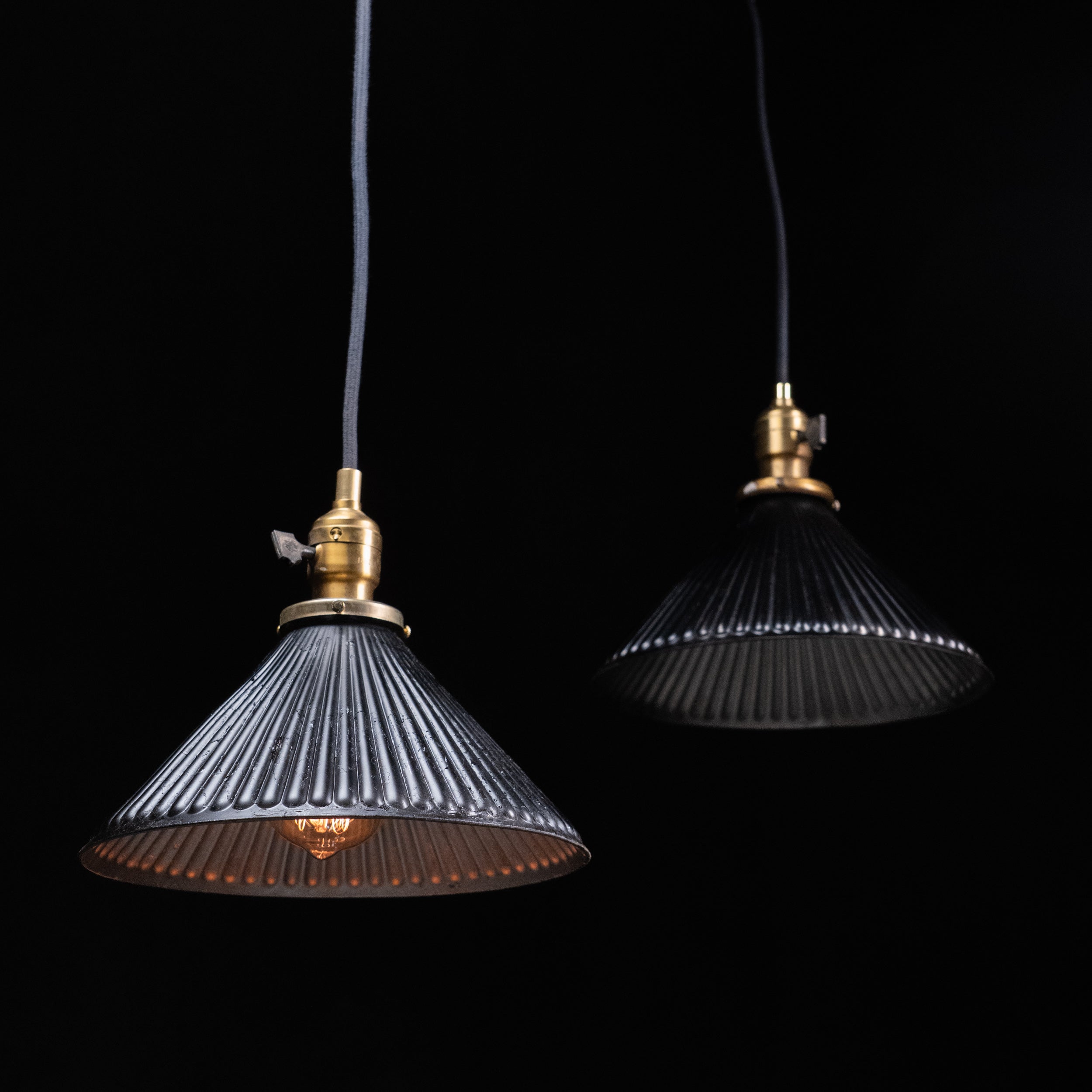 1910 Glass Mercury Shade Pendant Light
