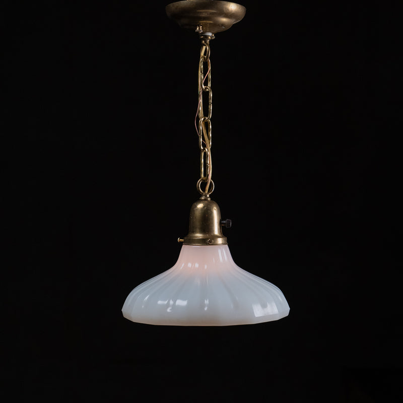 milk glass pendant | Scott Landon Antiques and Interiors.
