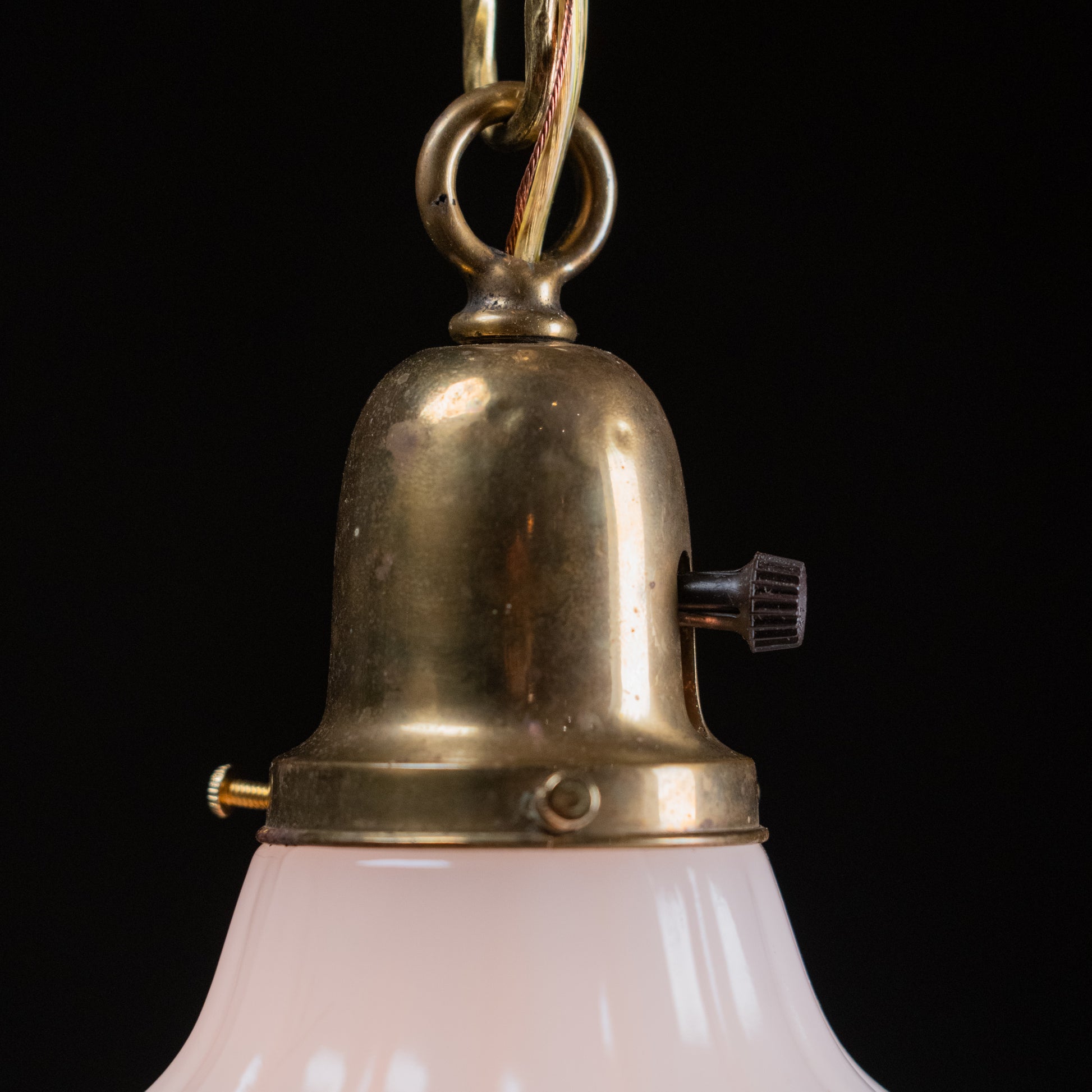milk glass pendant | Scott Landon Antiques and Interiors.