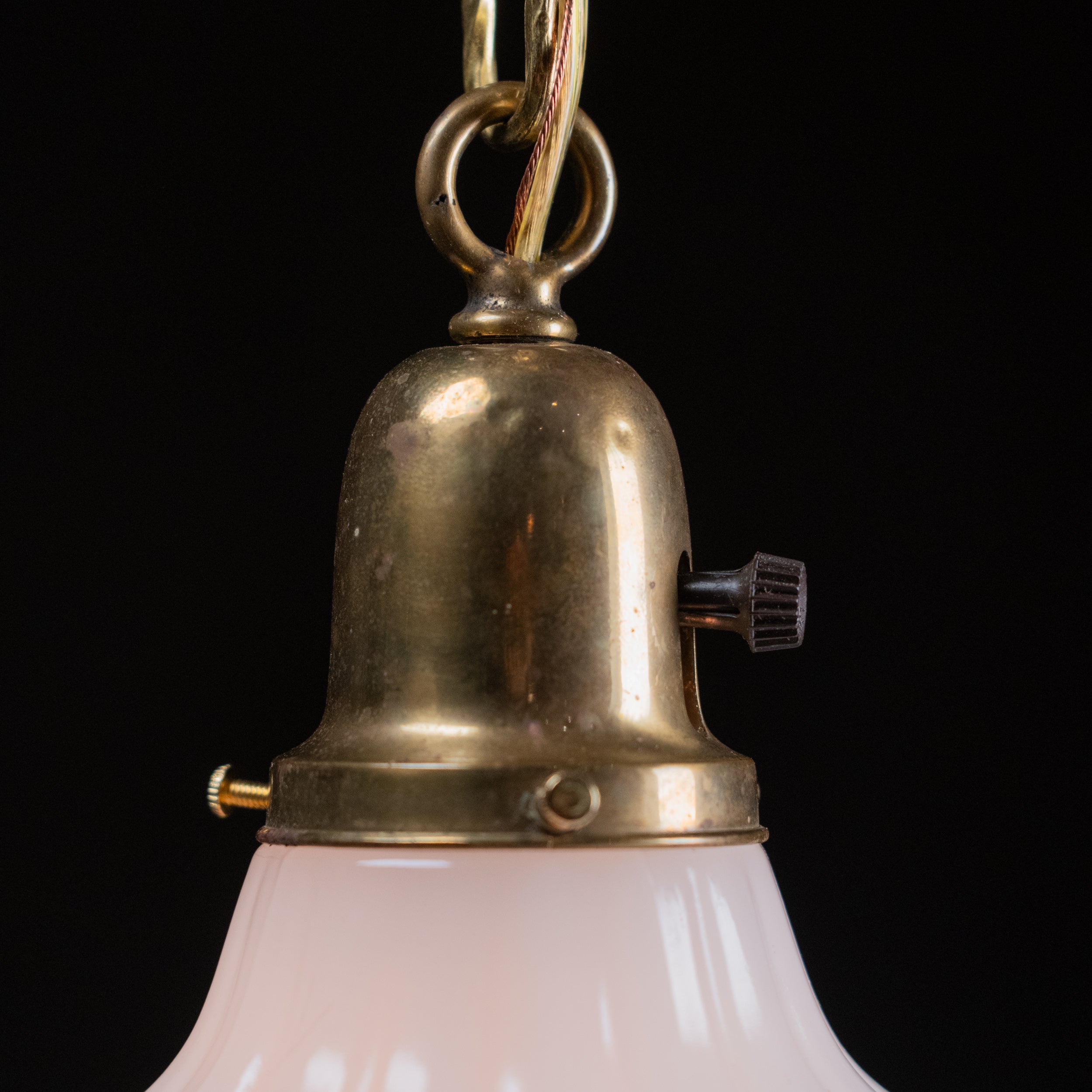 milk glass pendant | Scott Landon Antiques and Interiors.
