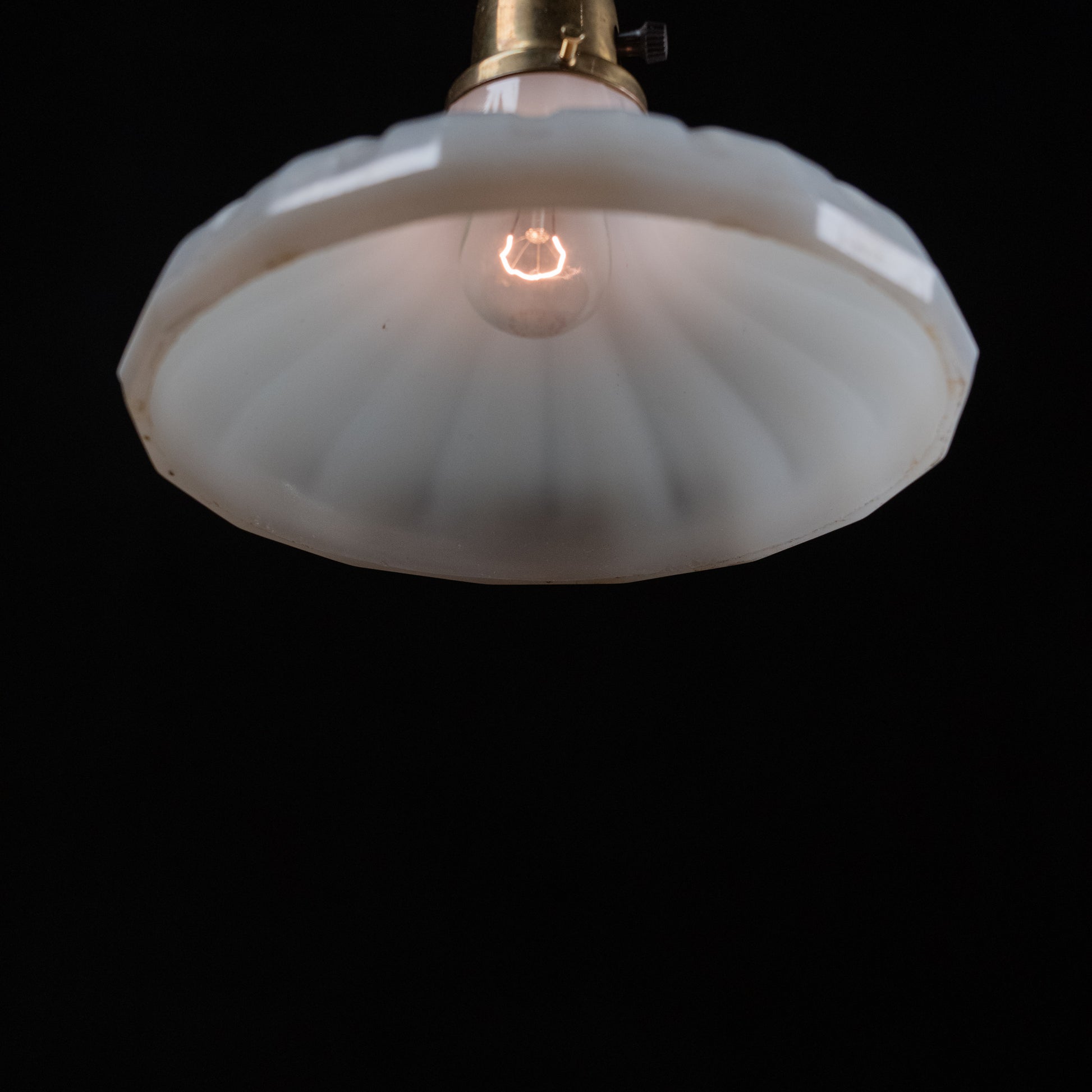milk glass pendant | Scott Landon Antiques and Interiors.