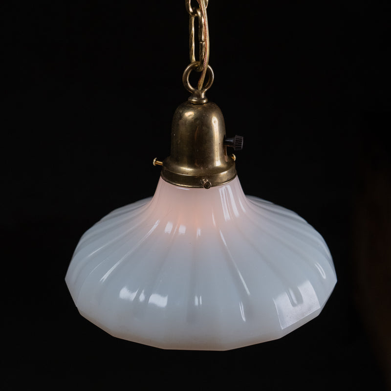 milk glass pendant | Scott Landon Antiques and Interiors.