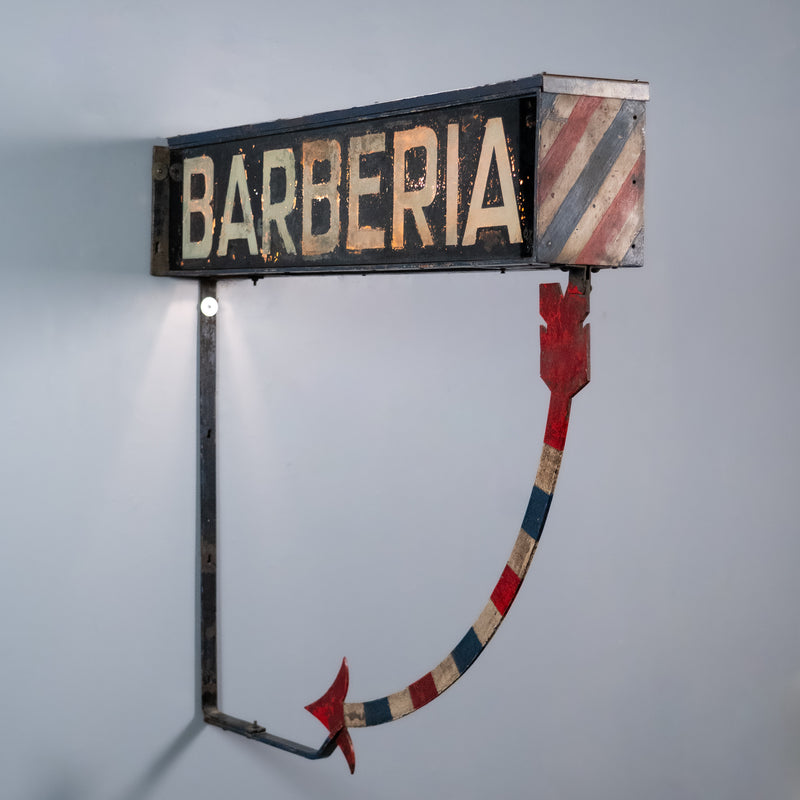 barber sign | Scott Landon Antiques and Interiors.