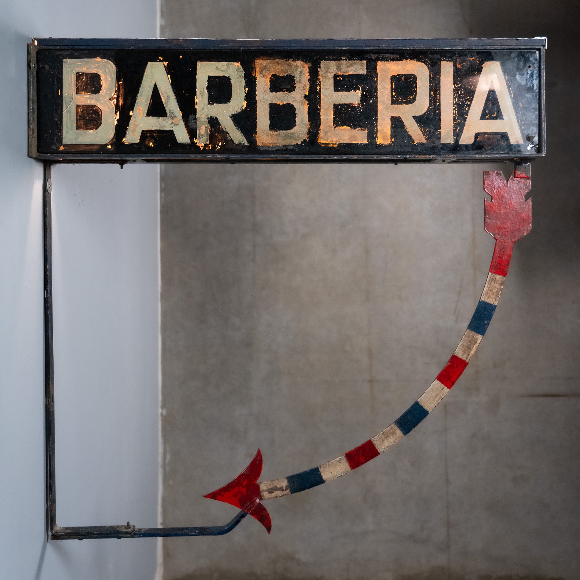 barber sign | Scott Landon Antiques and Interiors.