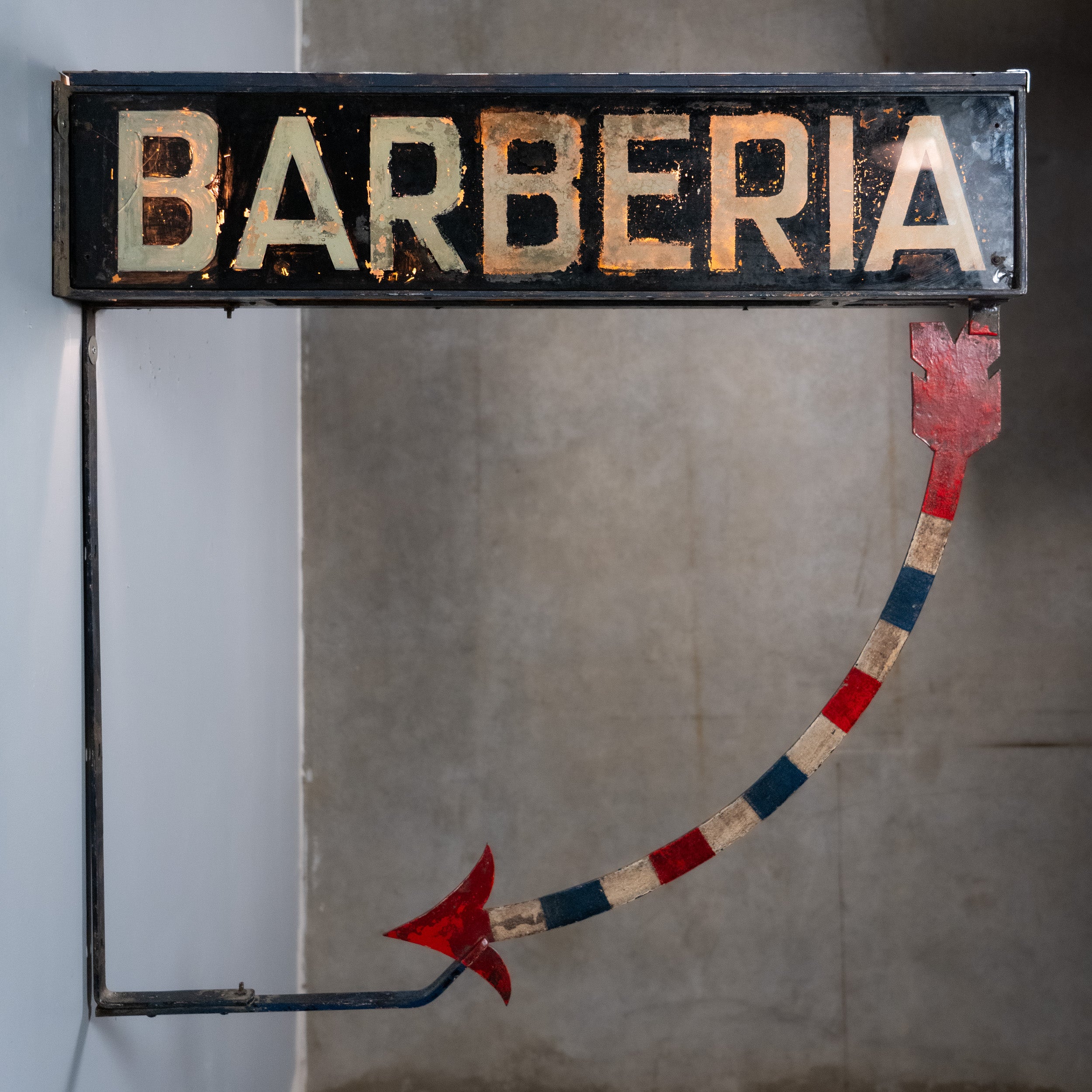barber sign | Scott Landon Antiques and Interiors.