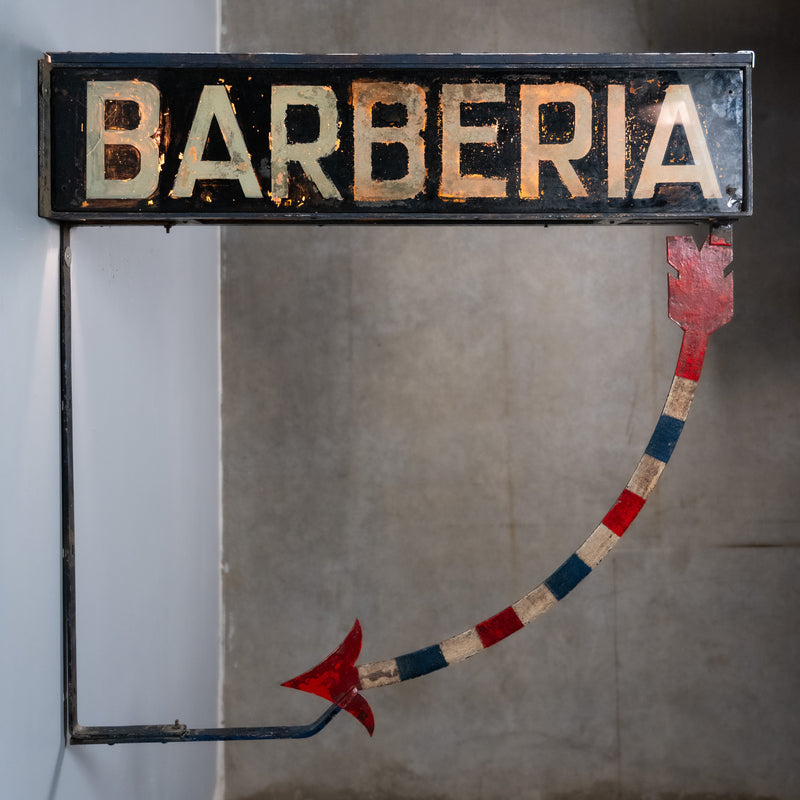 barber sign | Scott Landon Antiques and Interiors.