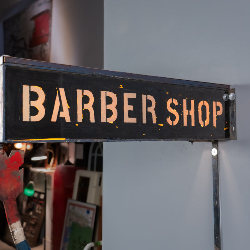 barber sign | Scott Landon Antiques and Interiors.