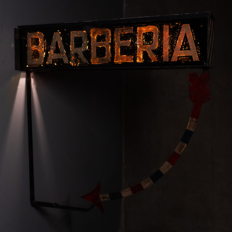 barber sign | Scott Landon Antiques and Interiors.