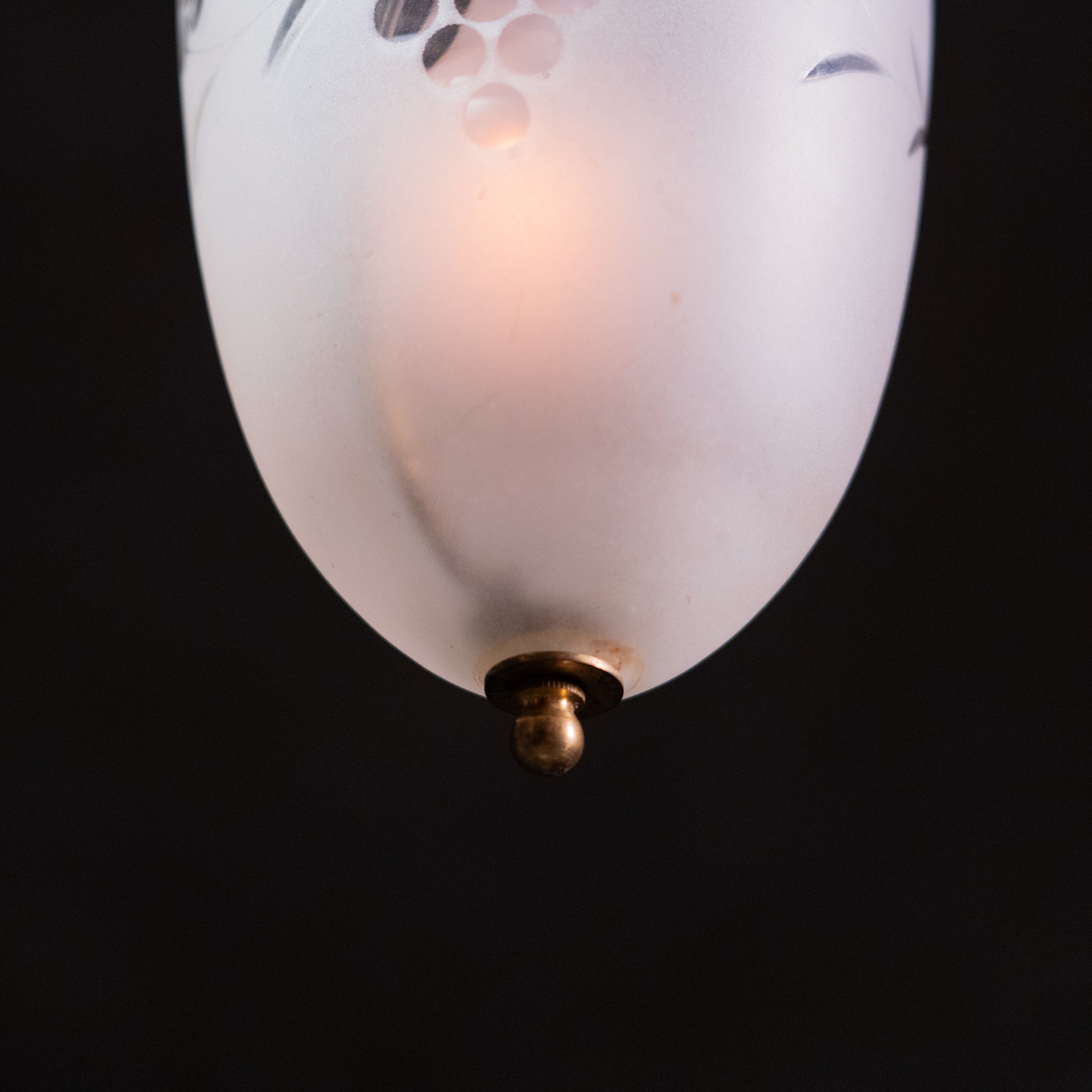 Antique frosted glass pendant | Scott Landon Antiques and Interiors.