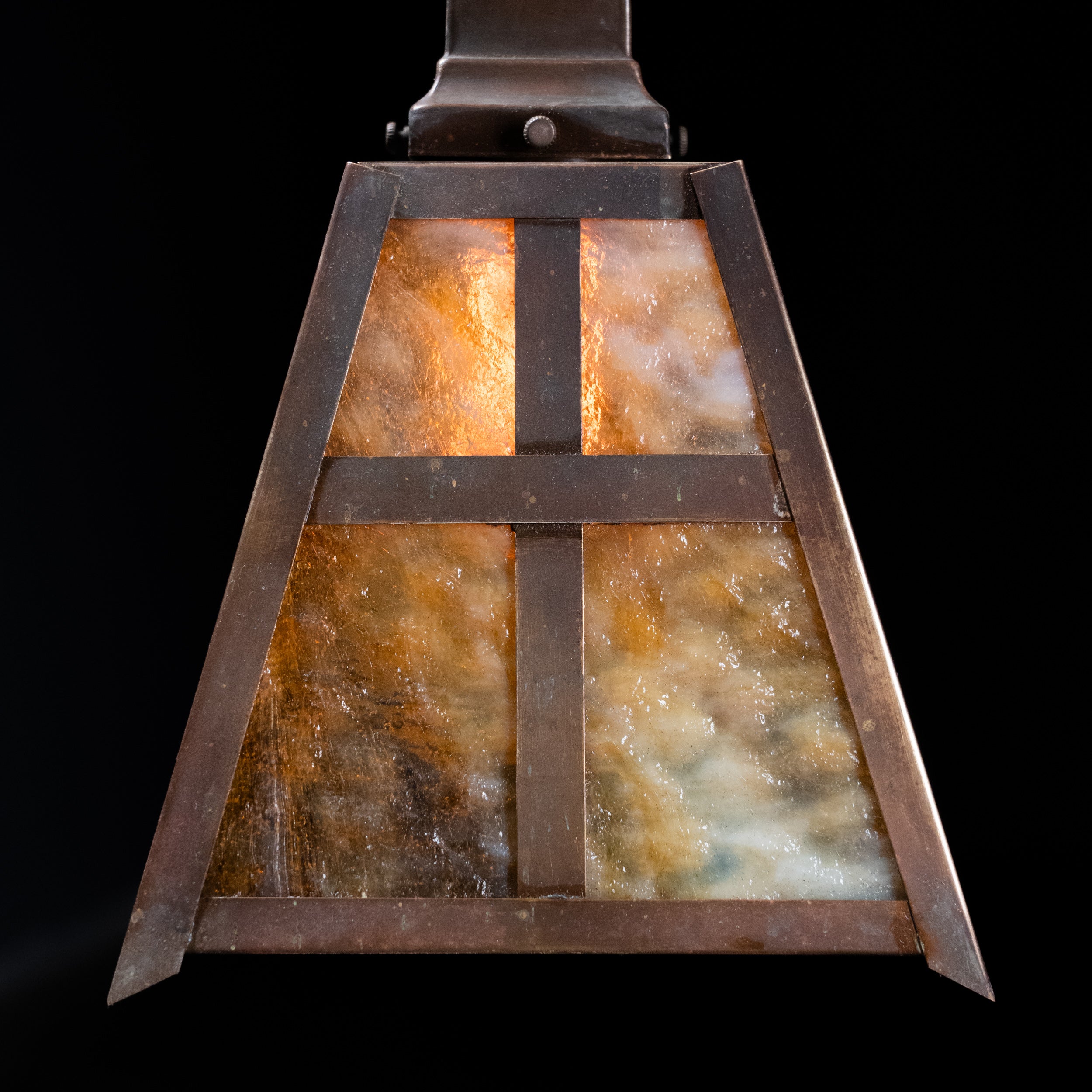 Antique craftsman brass pendants  | Scott Landon Antiques and Interiors.