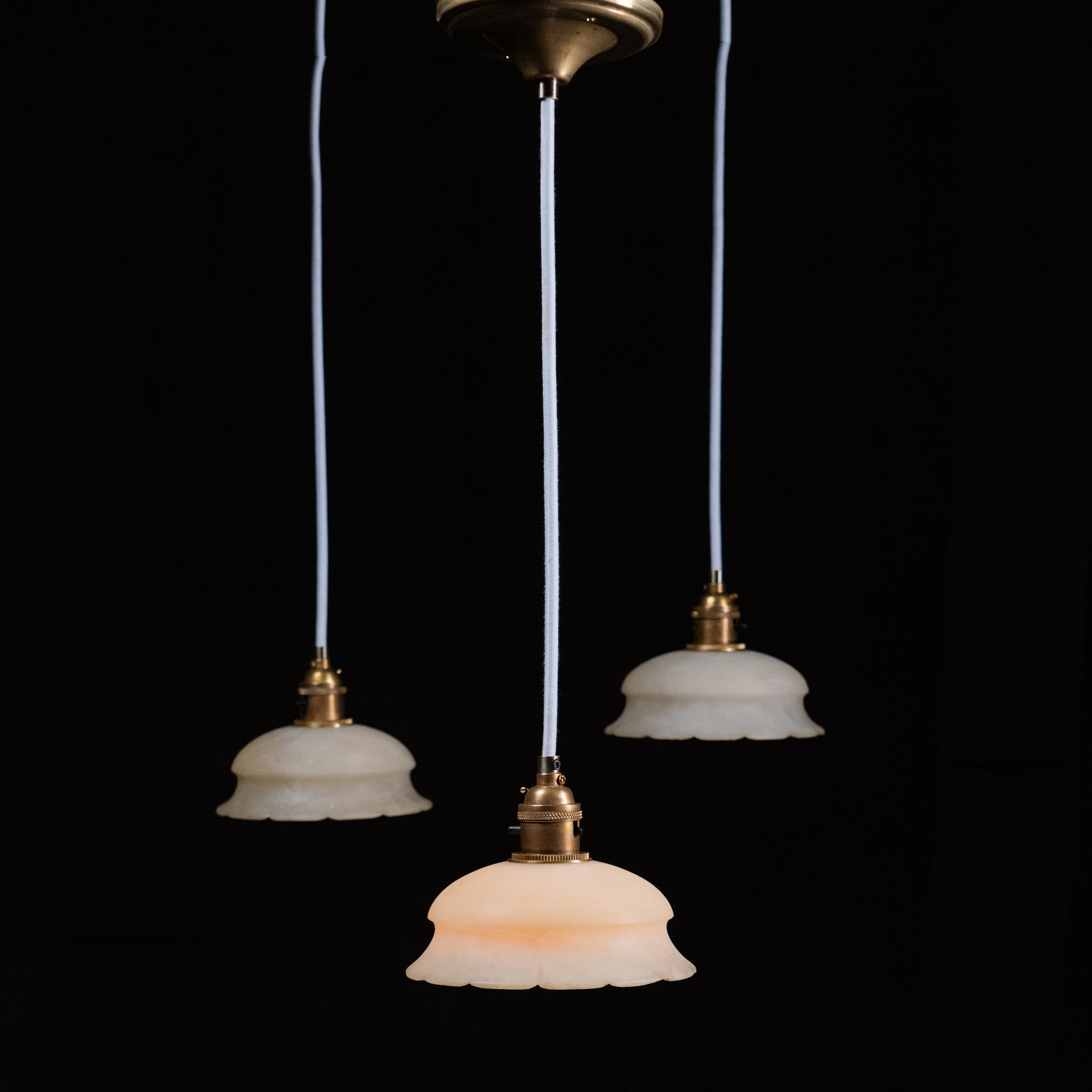 alabaster pendants | Scott Landon Antiques and Interiors.