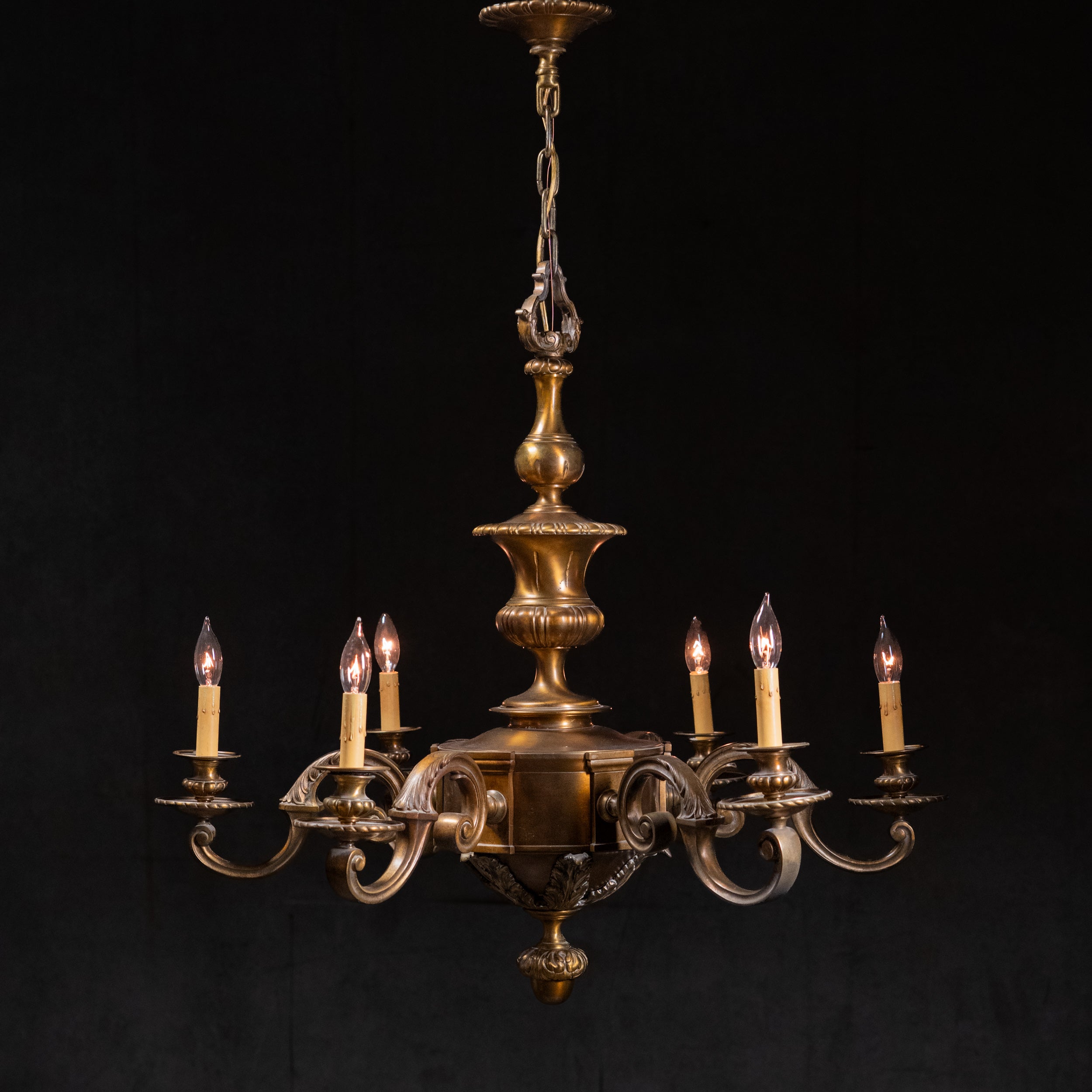 brass chandelier | Scott Landon Antiques and Interiors.