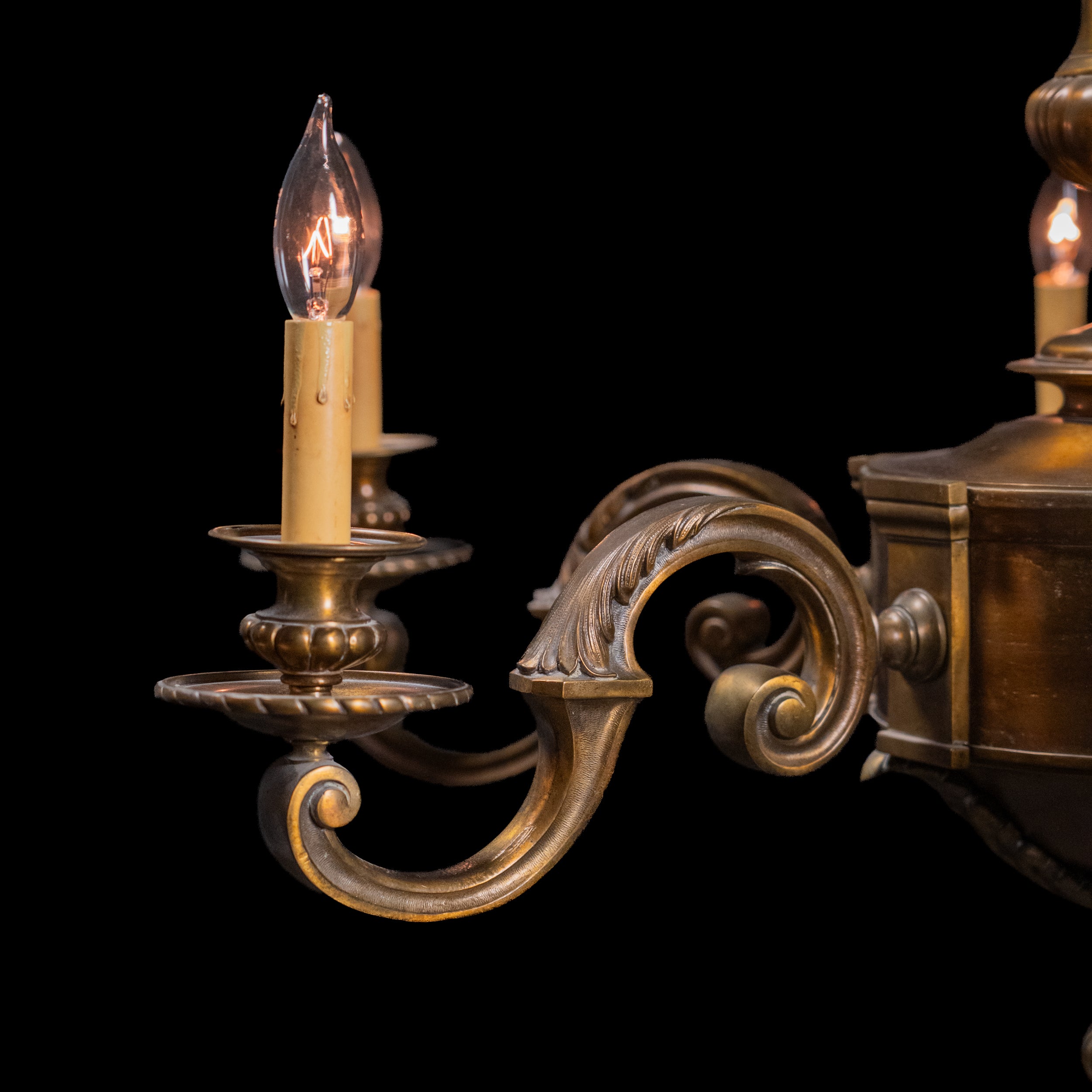 brass chandelier | Scott Landon Antiques and Interiors.