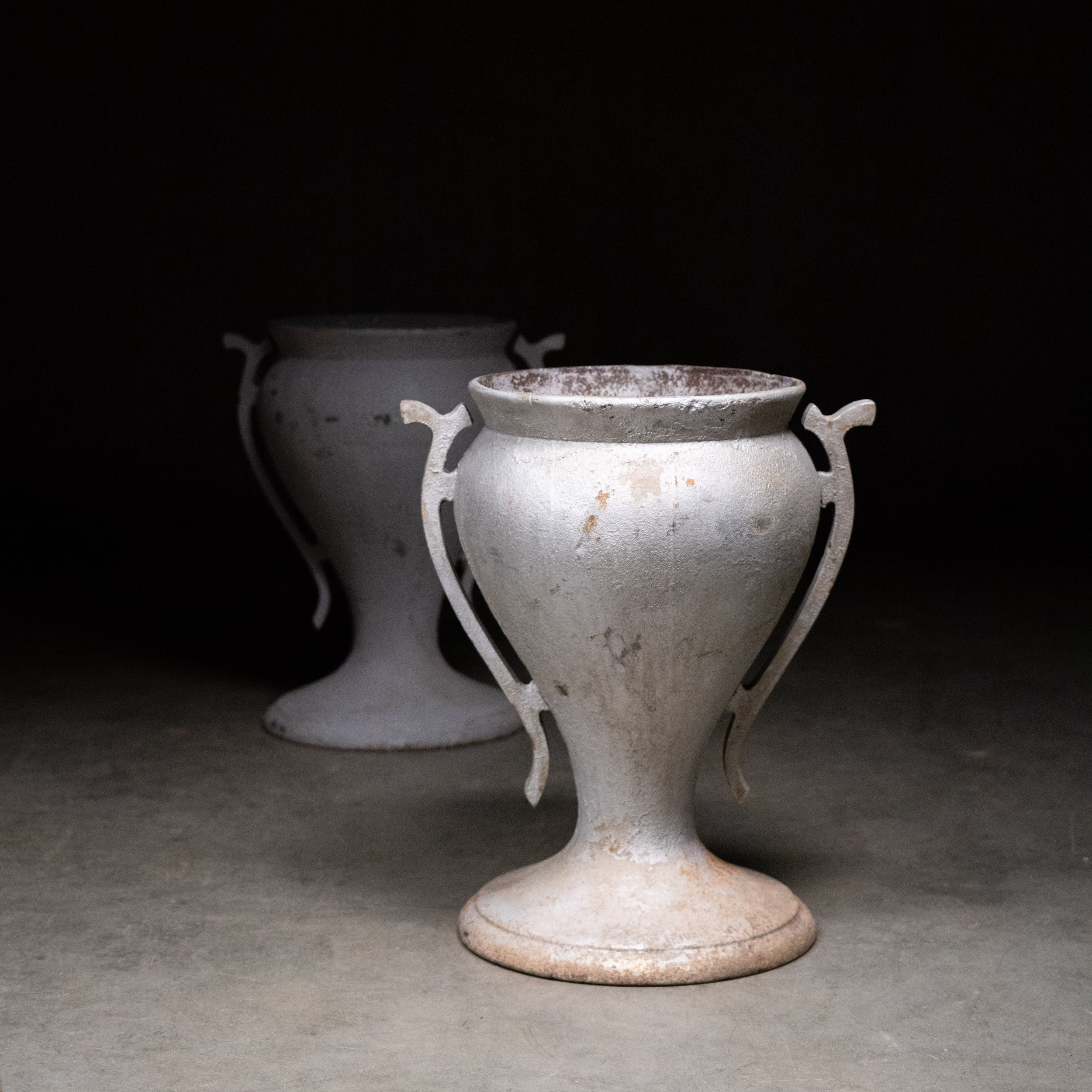 1920-30 Cast Iron Urns by Kramer Brothers
