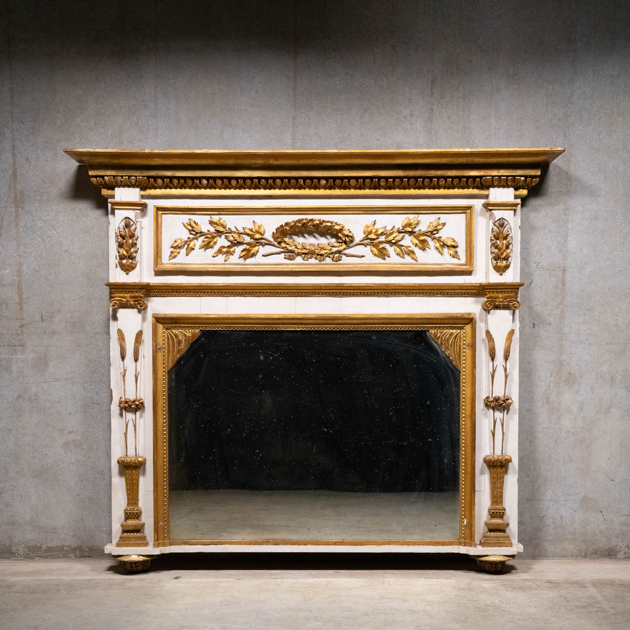 19th Century Italian Gilded Mantle Mirror