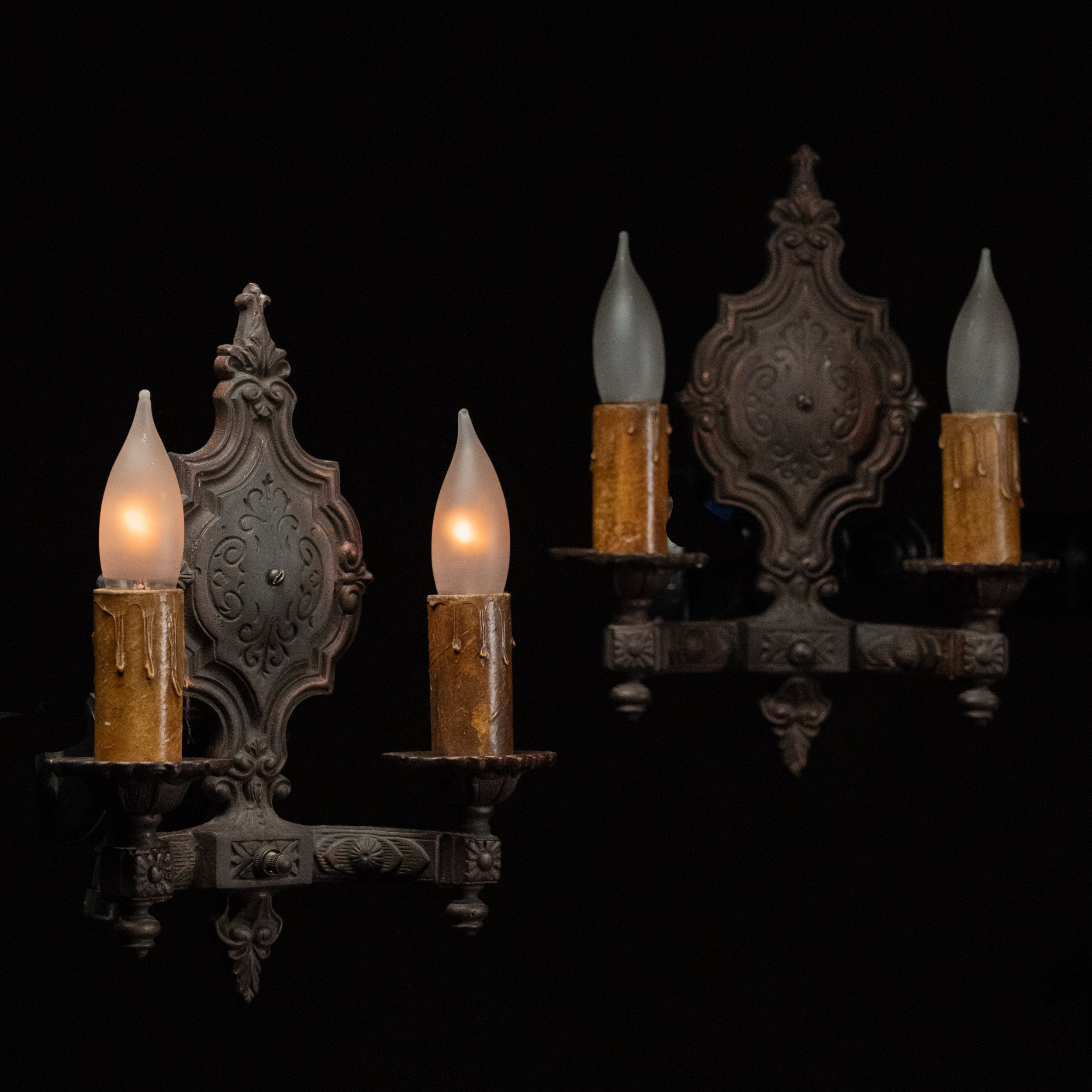 1920 Cast Copper Wall Sconce Lights