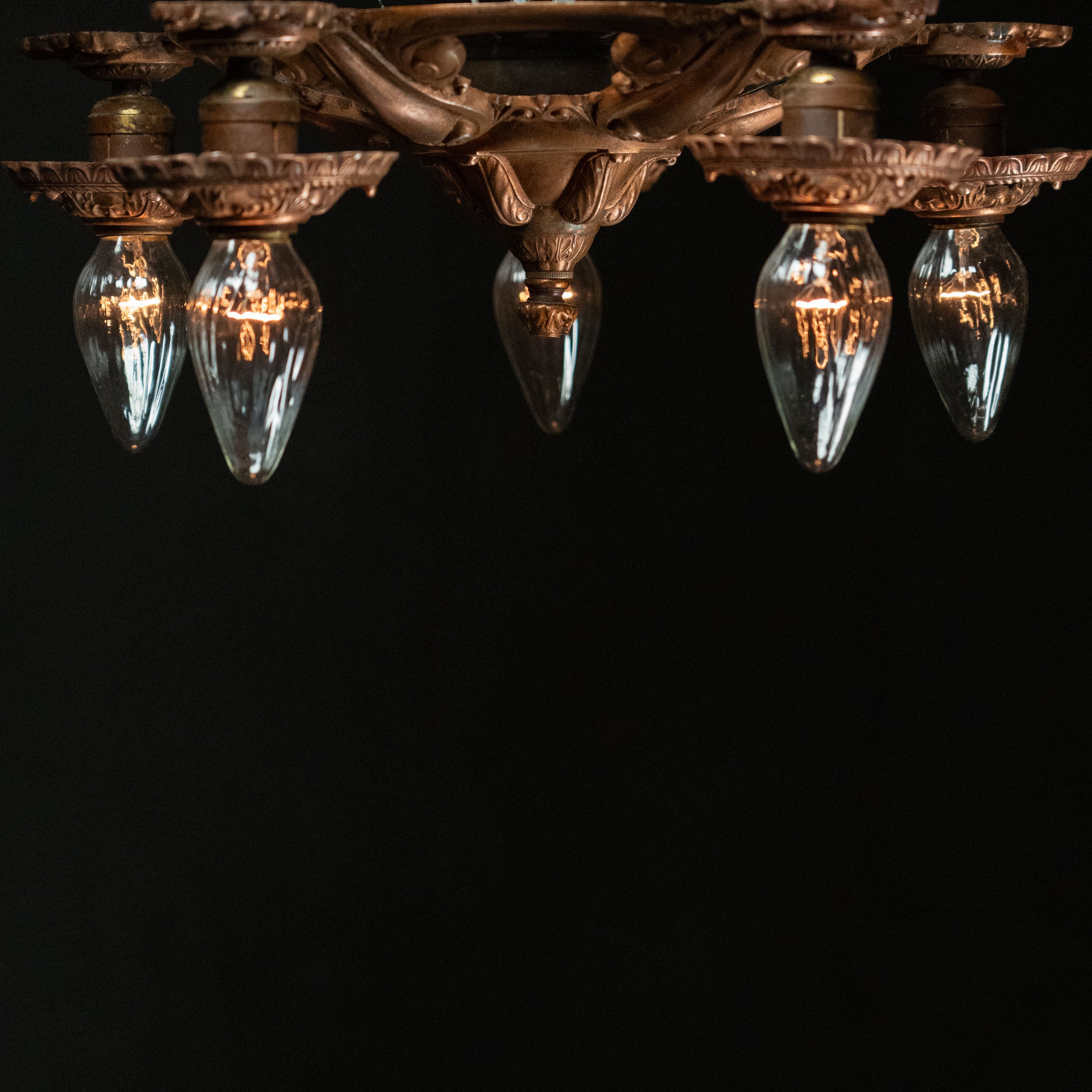 1920 Cast Copper Flush Mount Light by Riddle Co. Design
