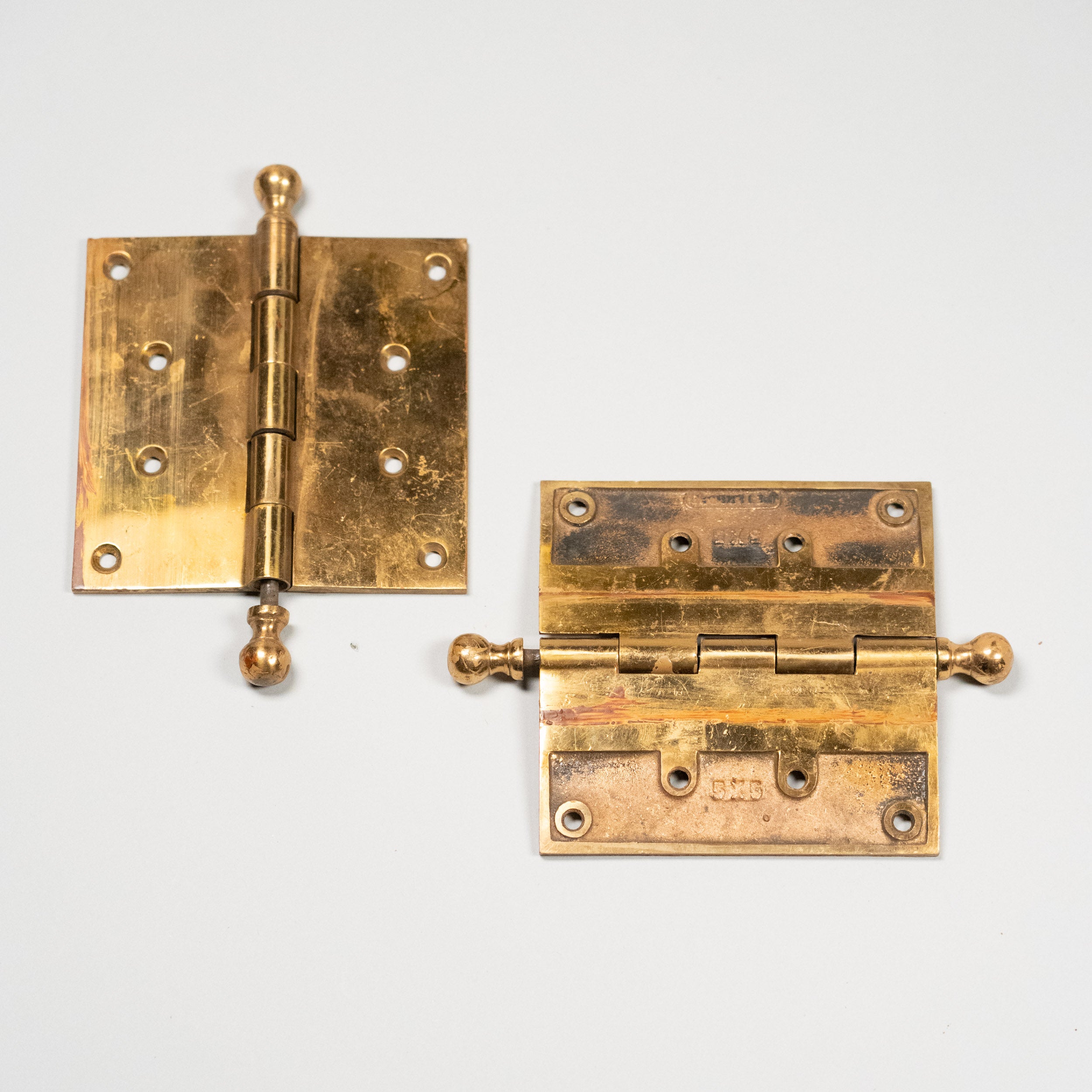 1910 Heavy Brass Door Hinges