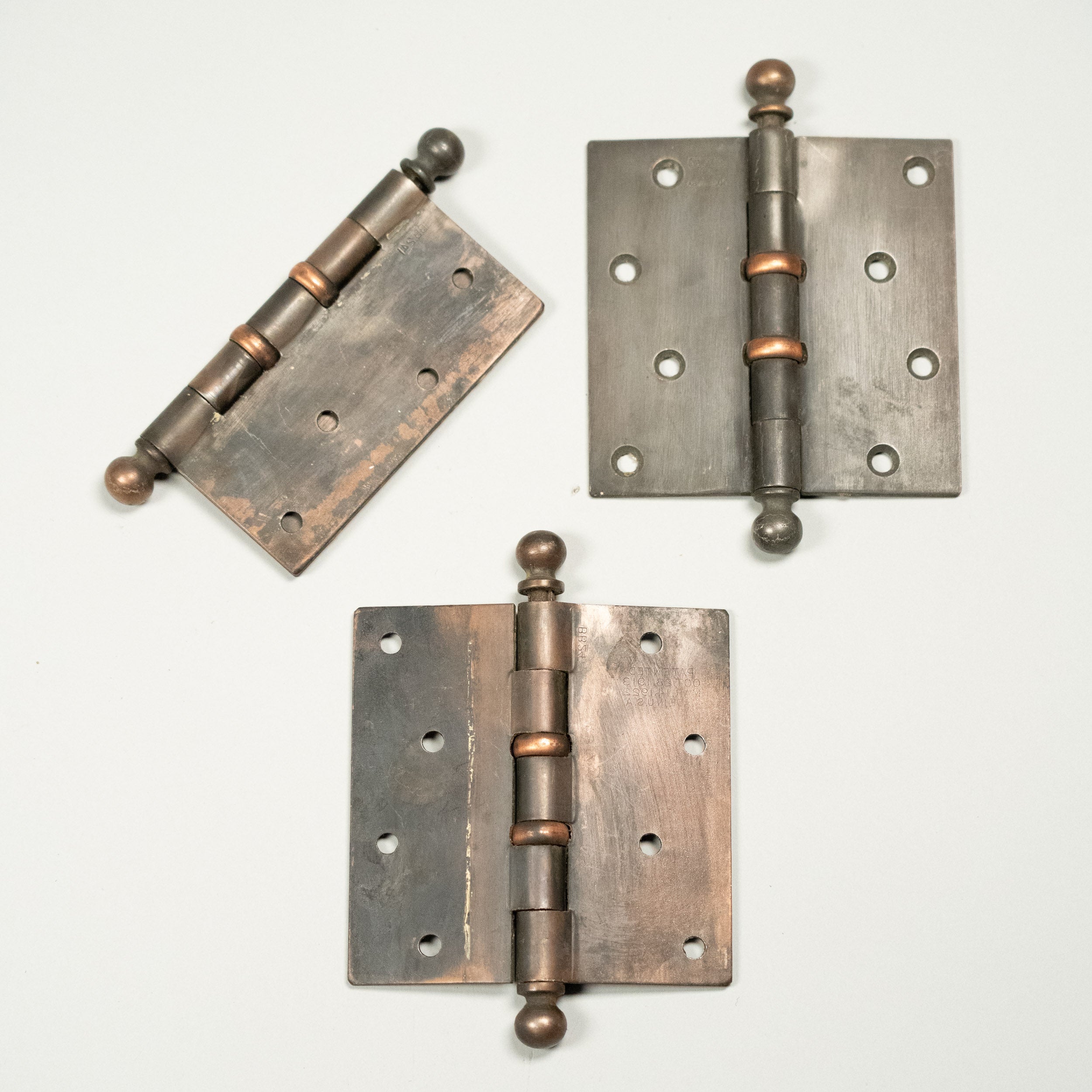 1920 Large Copper Hinges