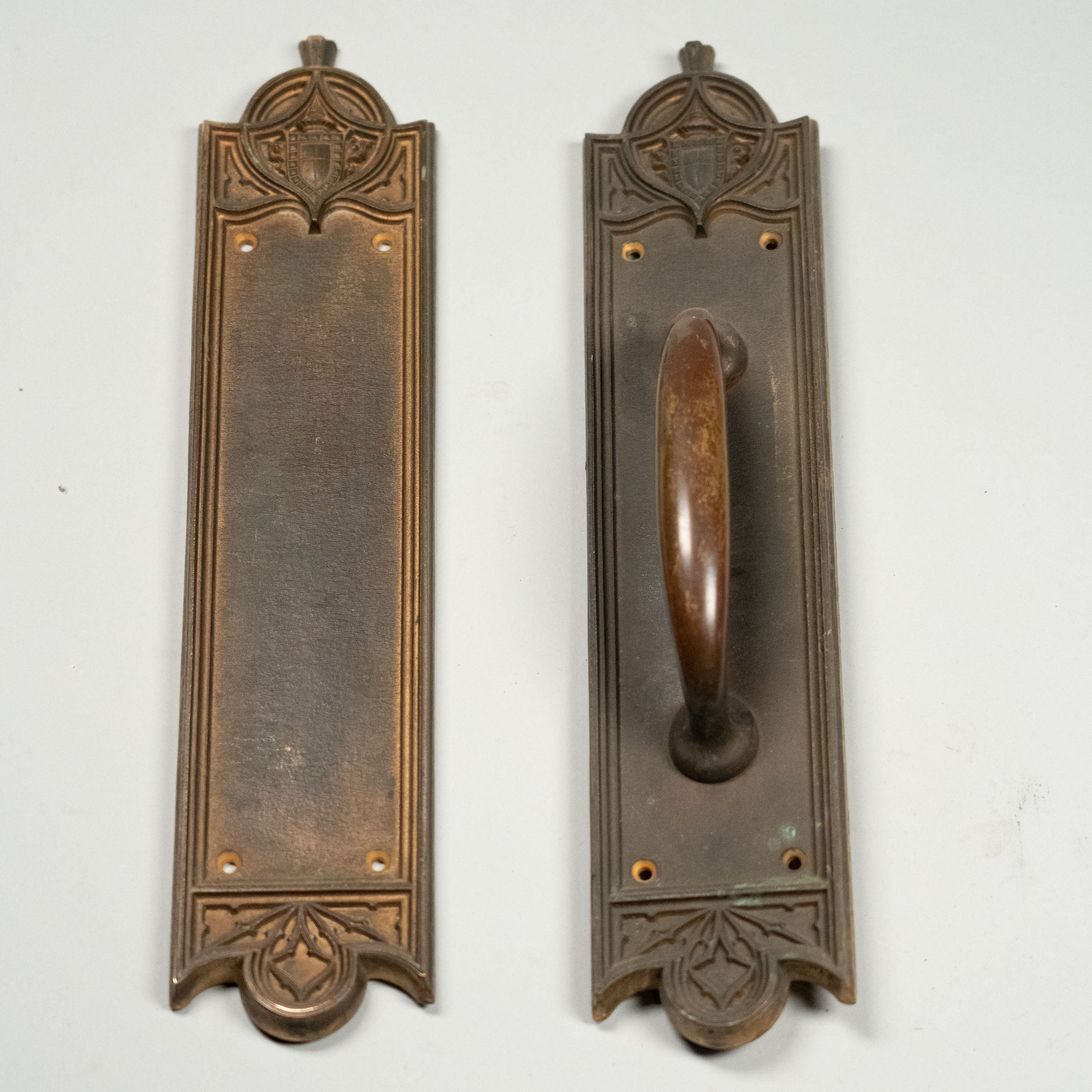 Set of 1910 Brass Door Pulls