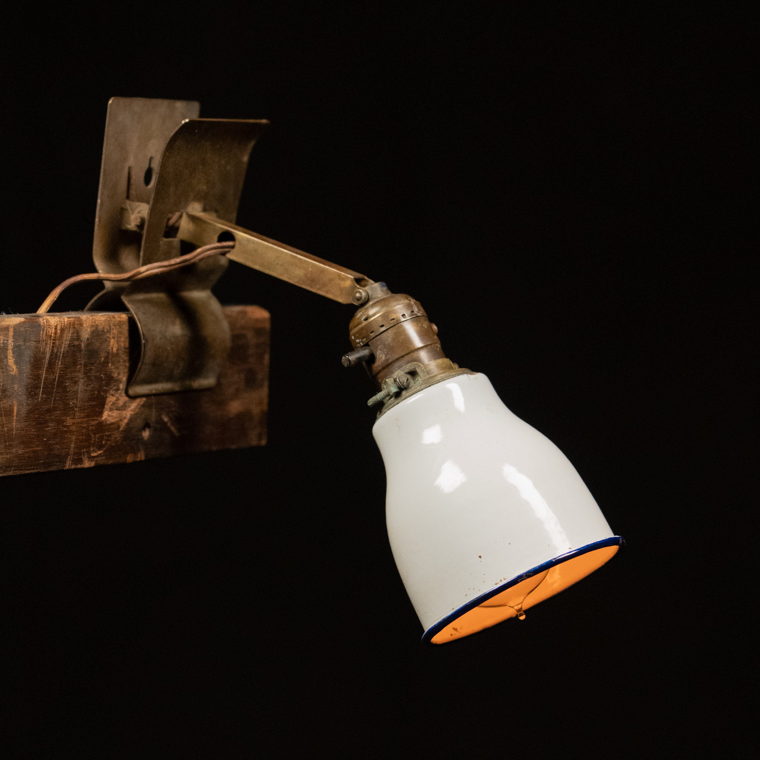 1920 Brass Clip-on Light
